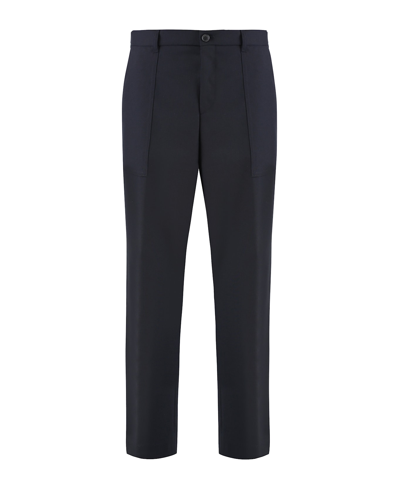 Hugo Boss Virgin Wool Trousers - blue
