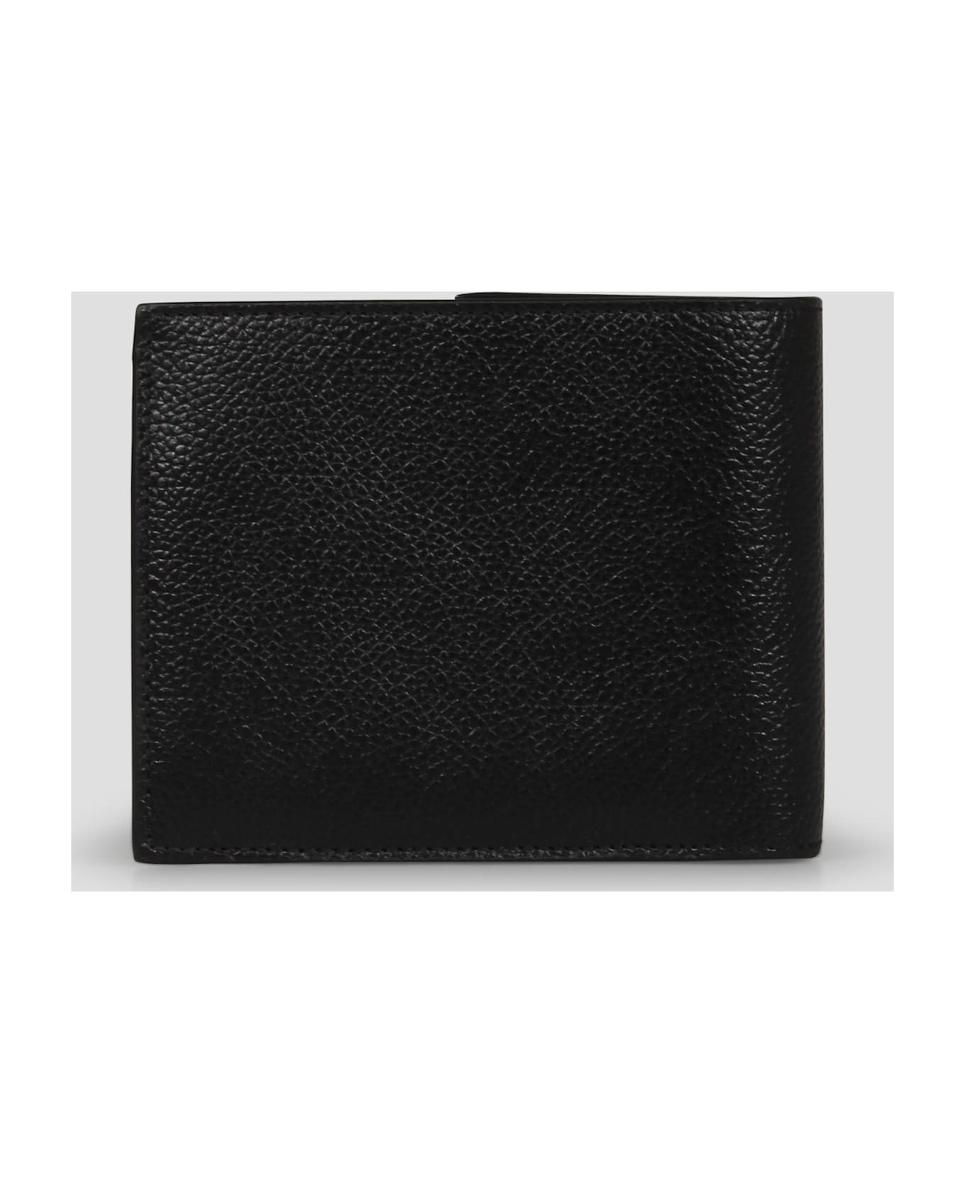 Balenciaga Political Stencil Logo Print Bifold Wallet - Black