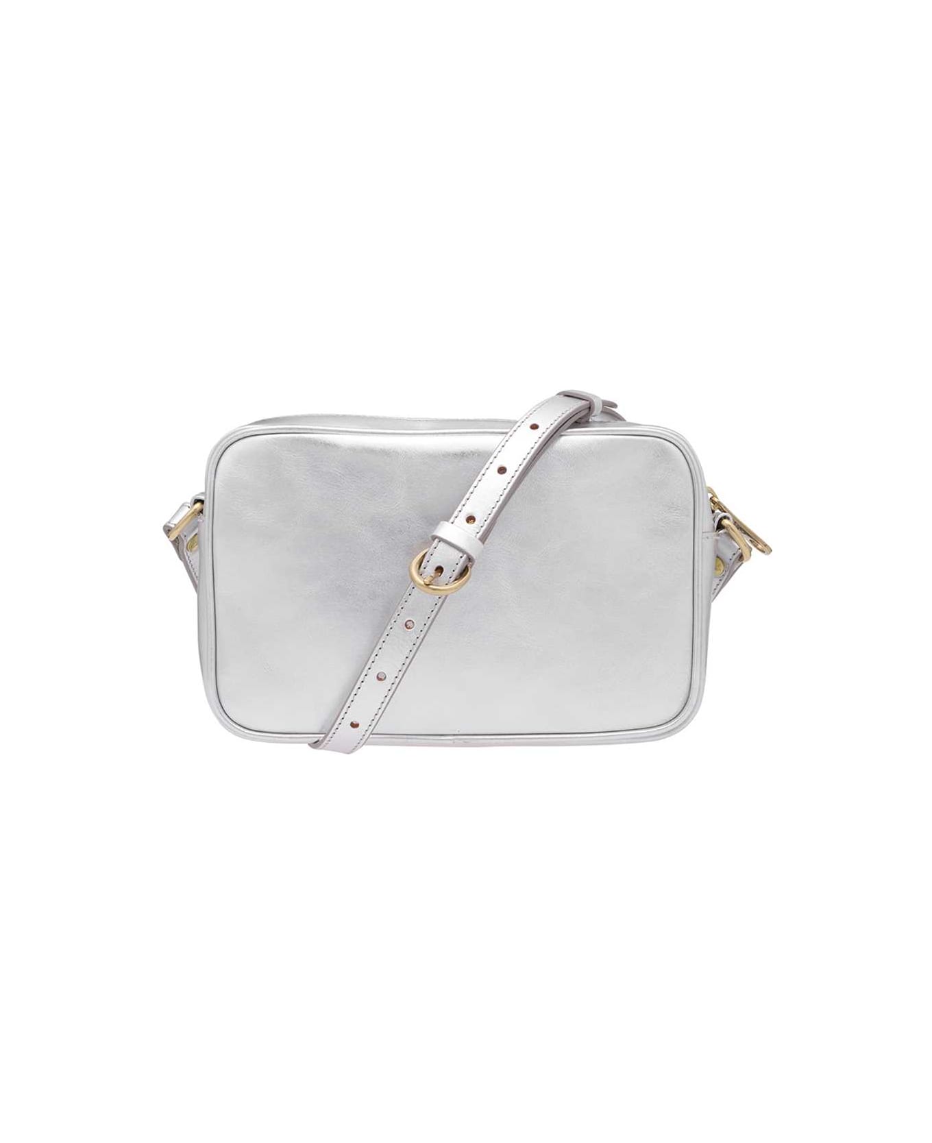 Il Bisonte Leather Crossbody Bag - Silver