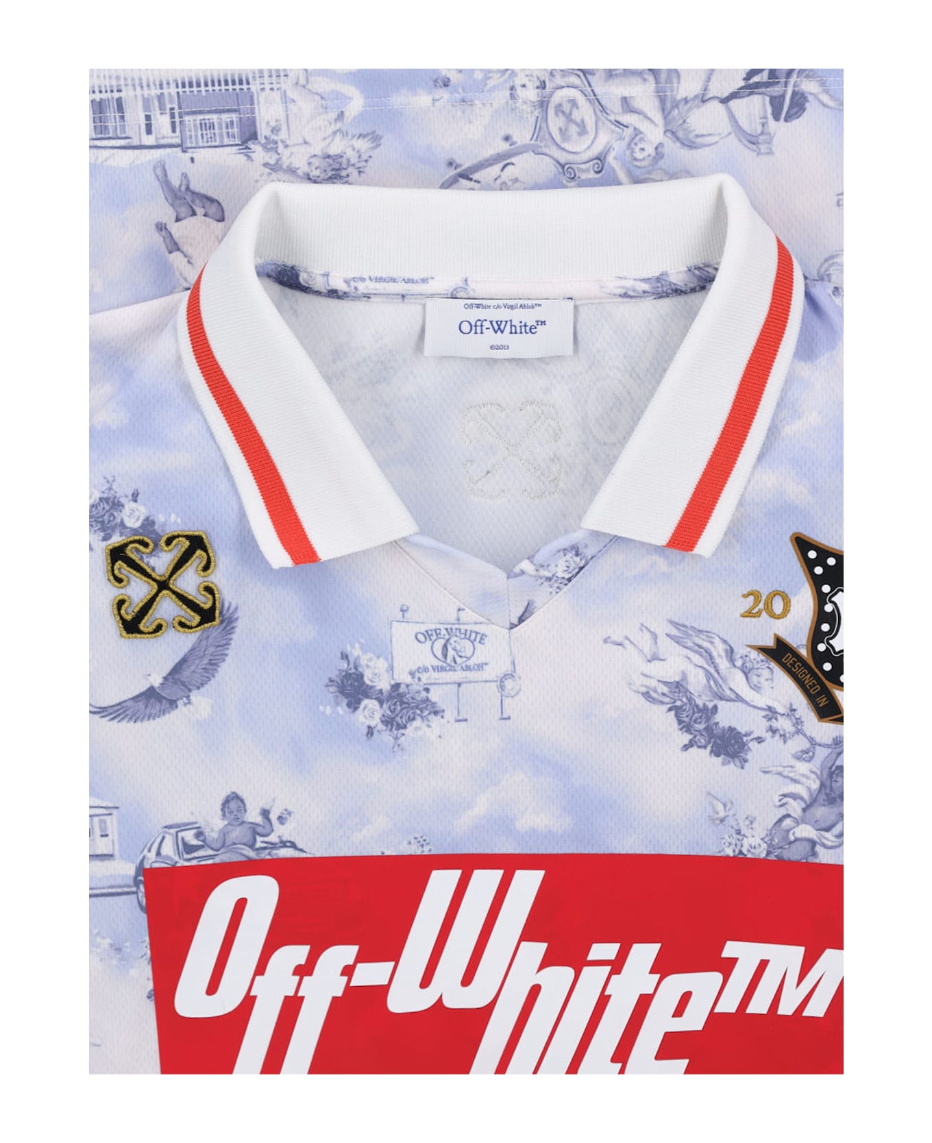 Off-White 'affresco' Football Shirt - Purple