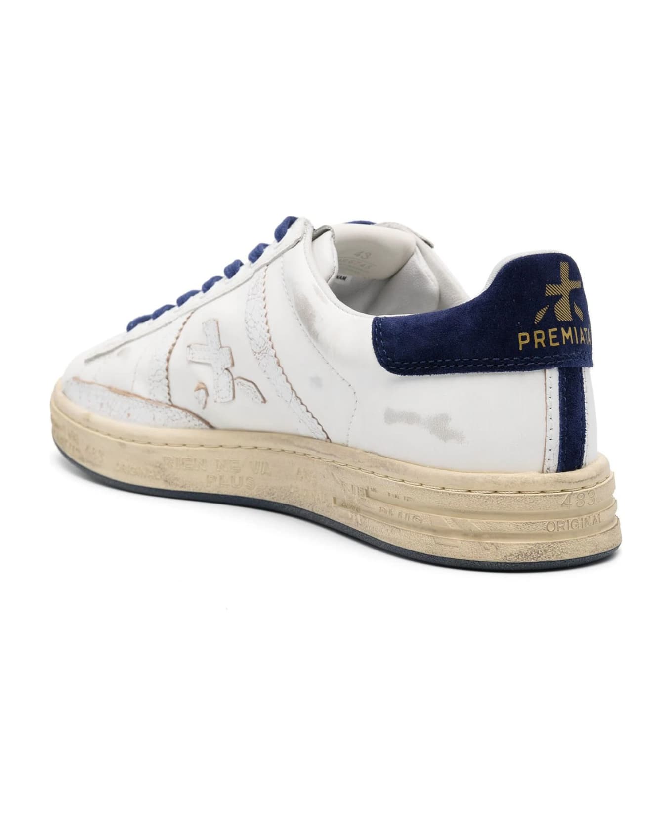 Premiata 'russell' White Leather Sneakers - Off White