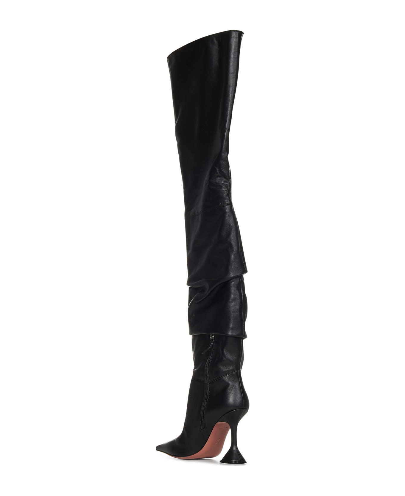 Amina Muaddi Olivia Thigh High Boots - Black