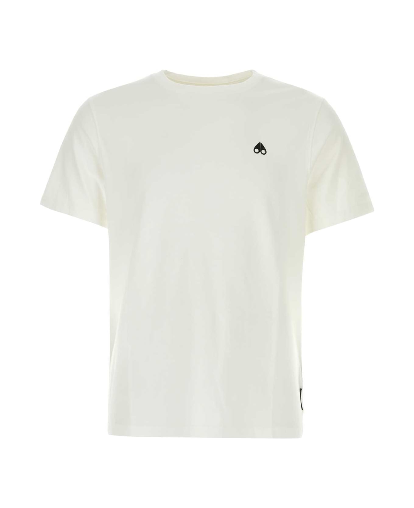 Moose Knuckles White Cotton T-shirt - WHITE