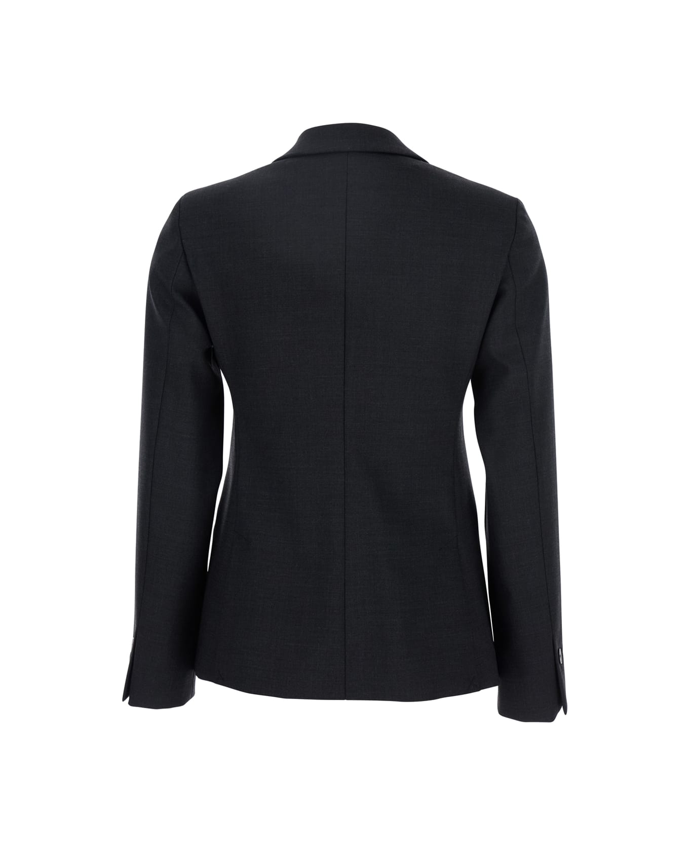 Merci Grey Double-breasted Jacket With Peak Revers In Fabric Woman - Grey