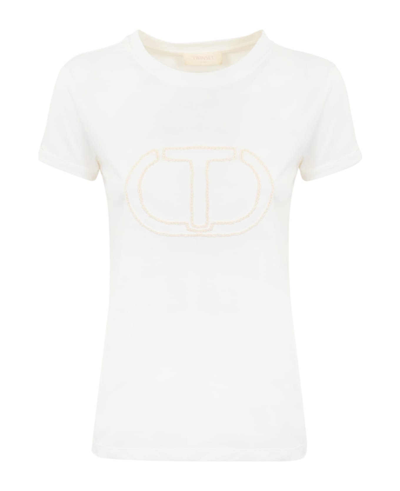 TwinSet T-shirt With Embroidered Logo - NEVE