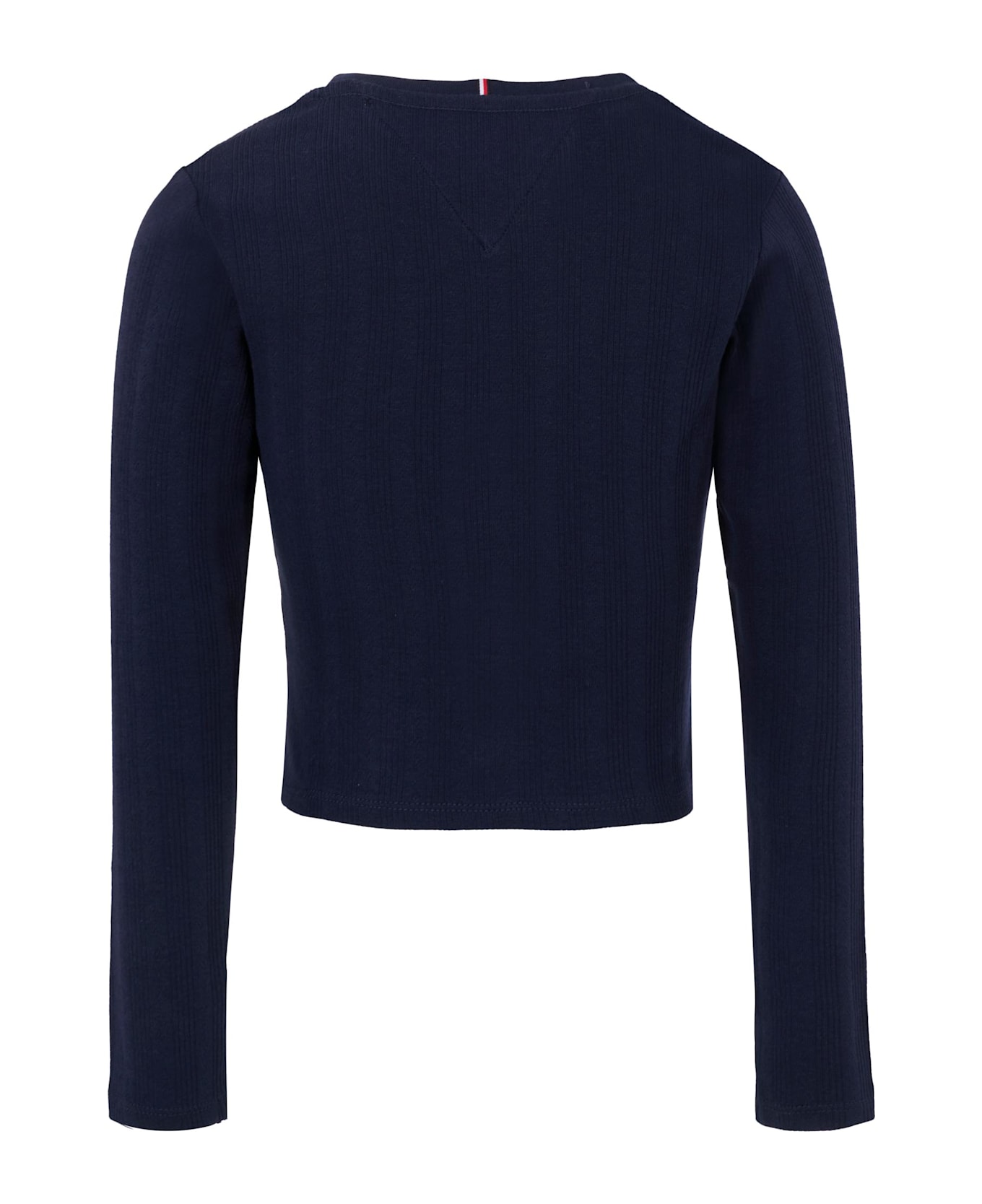 Tommy Hilfiger Blue T-shirt For Girl With Iconic Flag - Blue