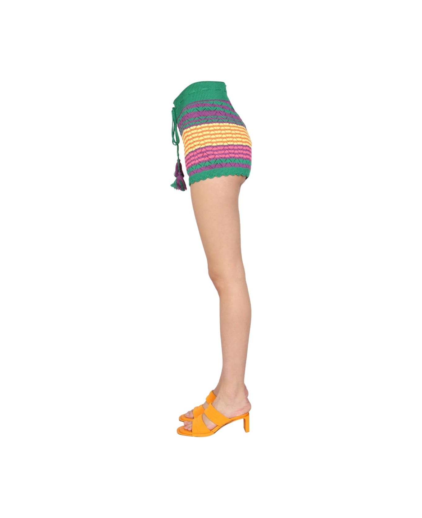 Gallo Stripe Pattern Shorts - MULTICOLOUR