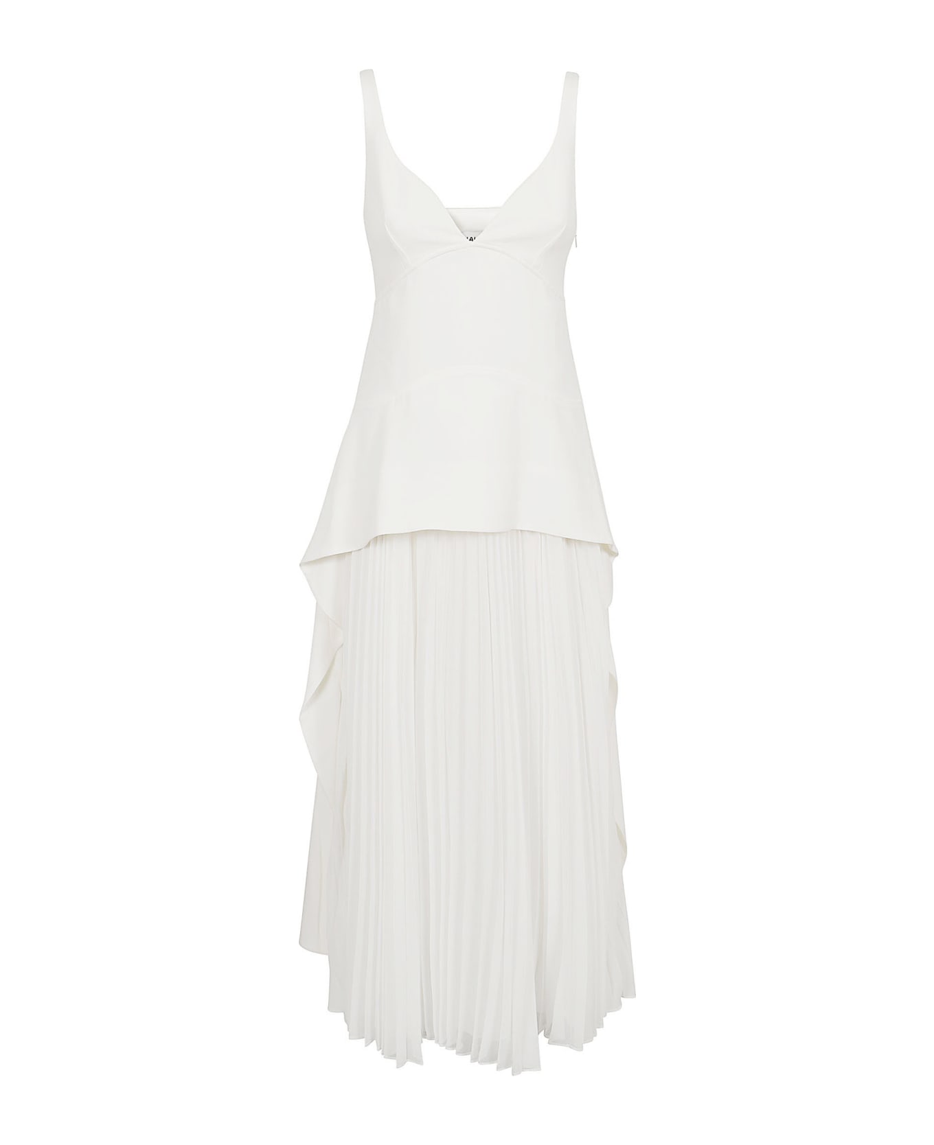 Jonathan Simkhai Sequoia S/l V Neck Midi Dress - White
