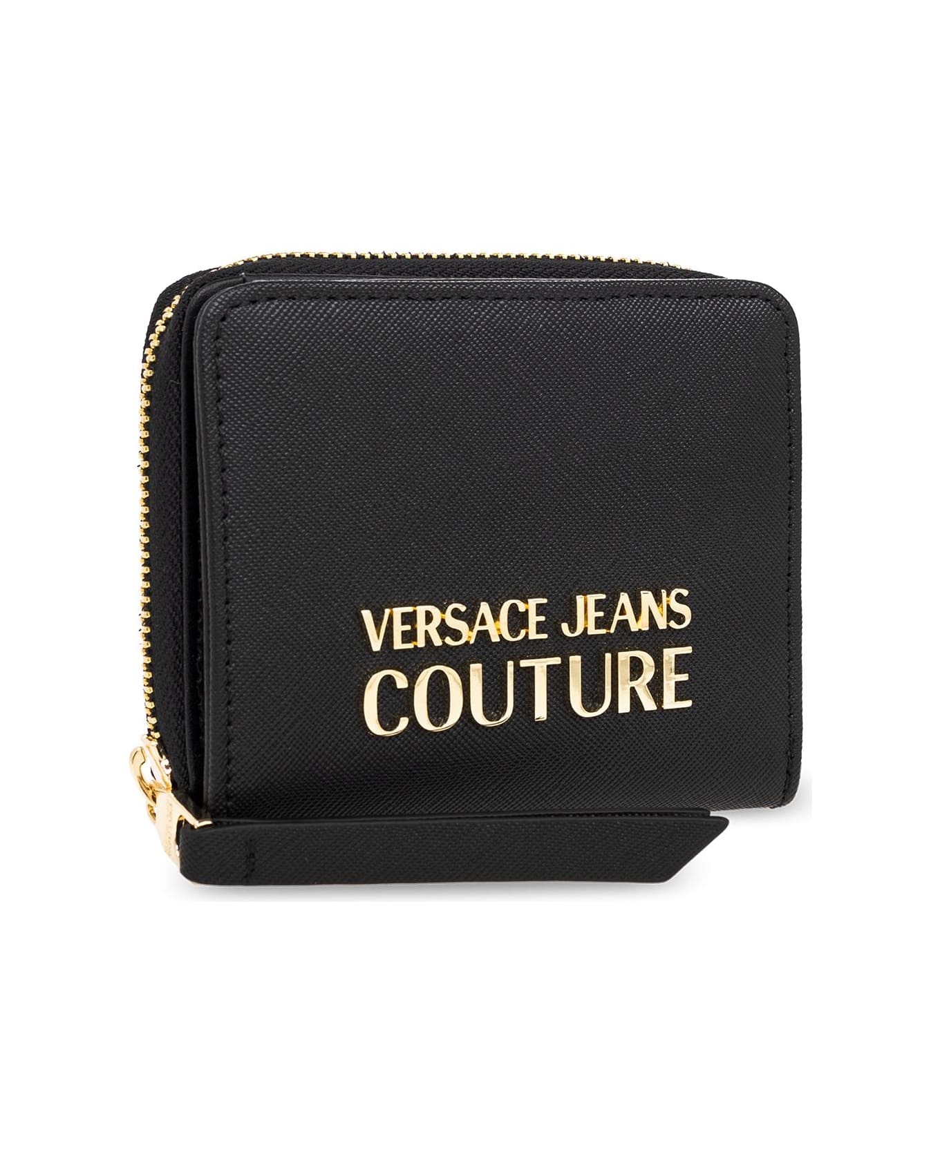 Versace Jeans Couture Logo Plaque Around-zip Wallet