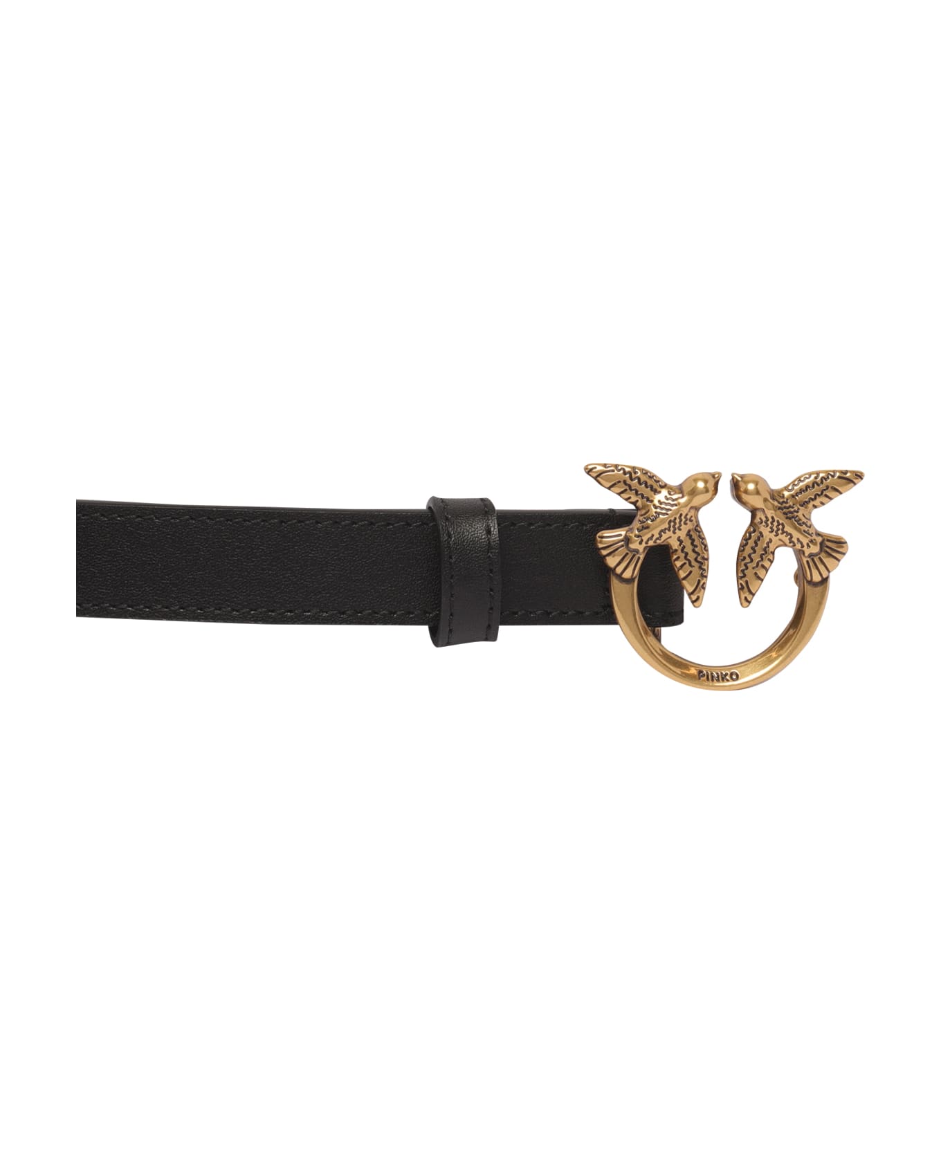 Pinko Love Berry Belt - Q Nero Antique Gold
