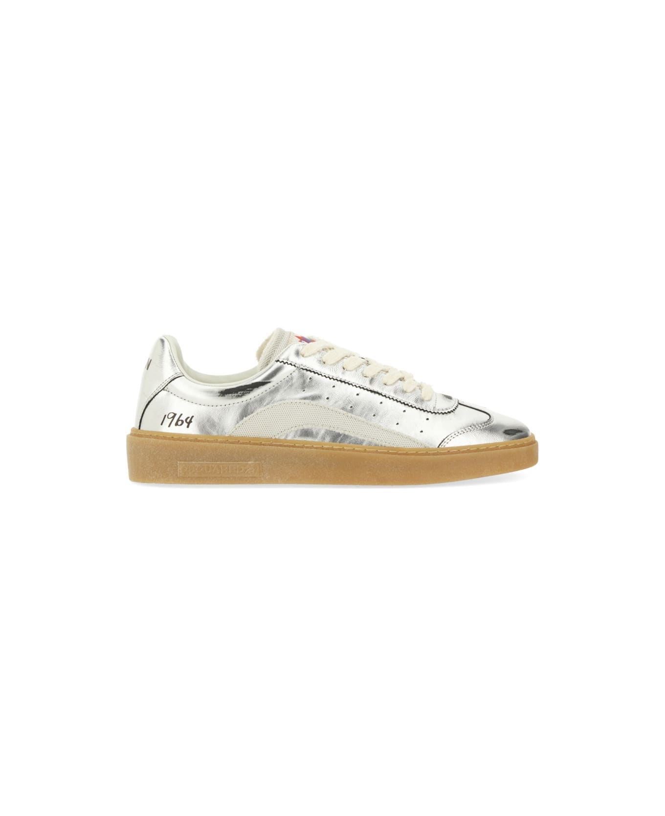 Dsquared2 Leather Sneaker - SILVER