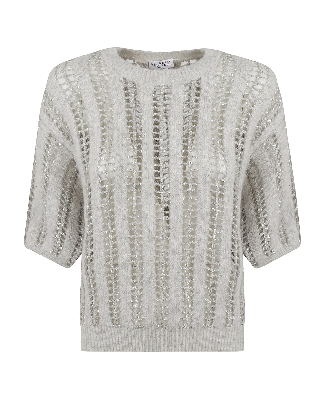 Brunello Cucinelli Crochet Sequined Jumper Brunello Cucinelli - ANTHRACITE