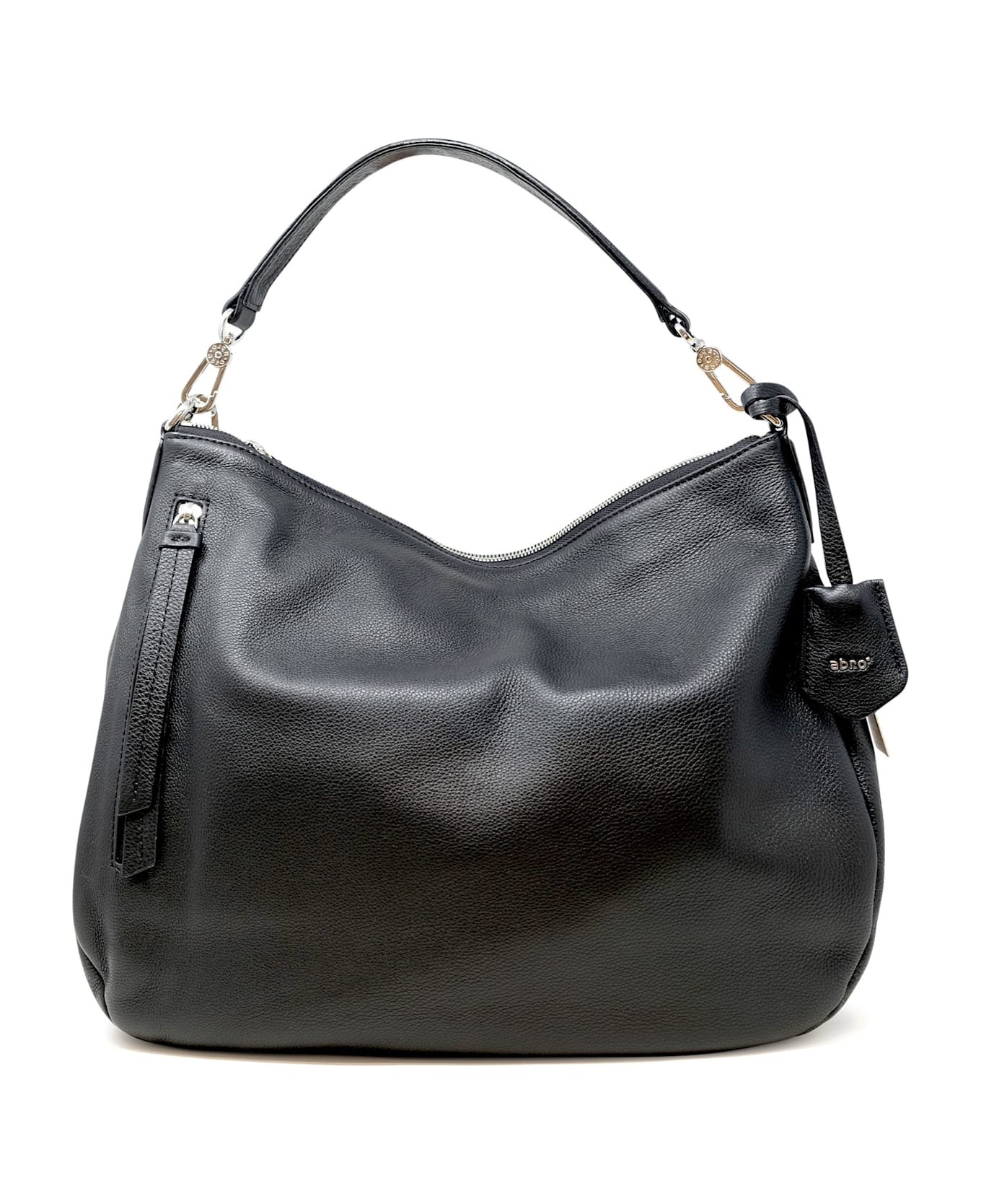 abro 031312-46 Juna Black Leather Bag - BLACK