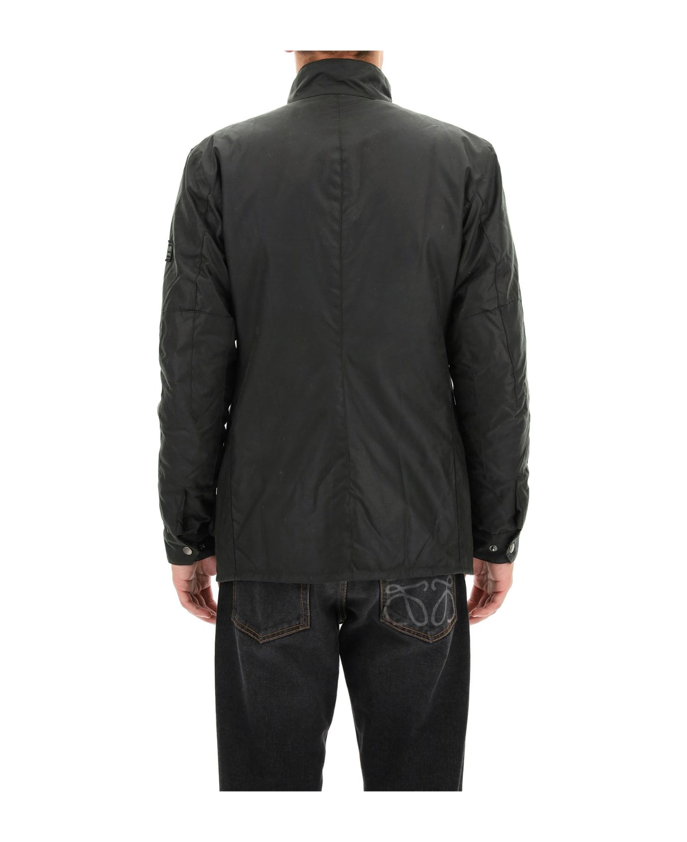 Barbour Duke Jacket In Waxed Cotton - BLUE