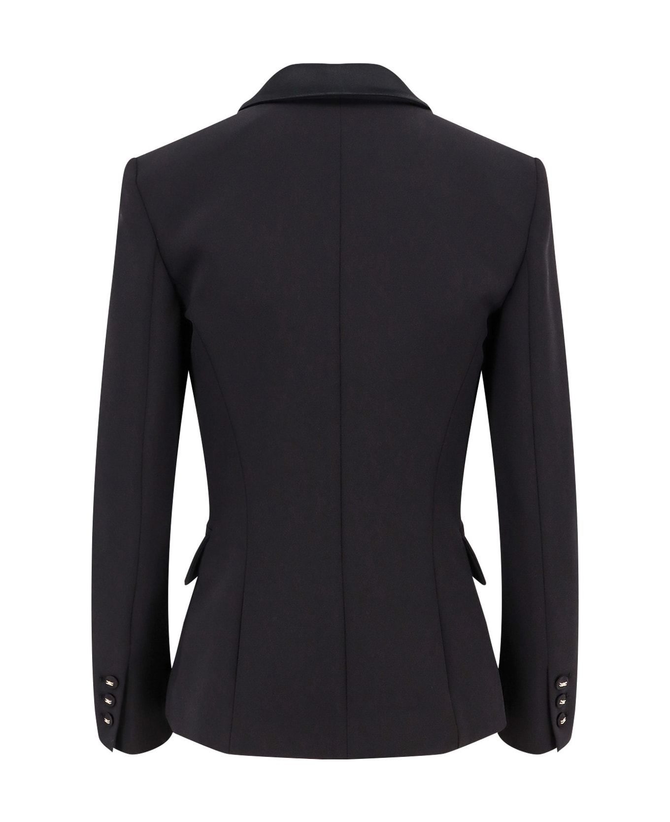 Elisabetta Franchi Double-breasted Blazer With Covered Buttons - Black
