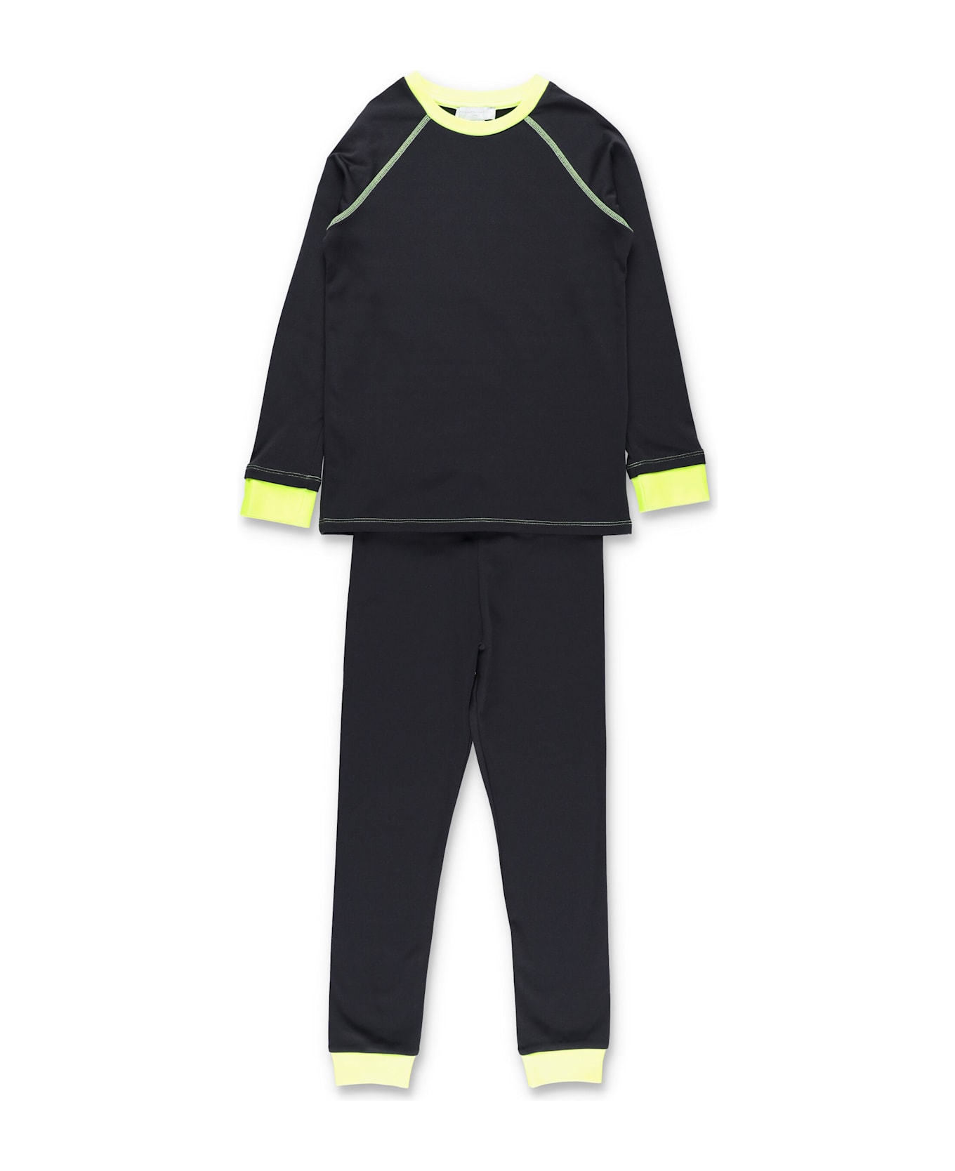 Stella McCartney Kids Black Ski Set With Neon Details - BLACK