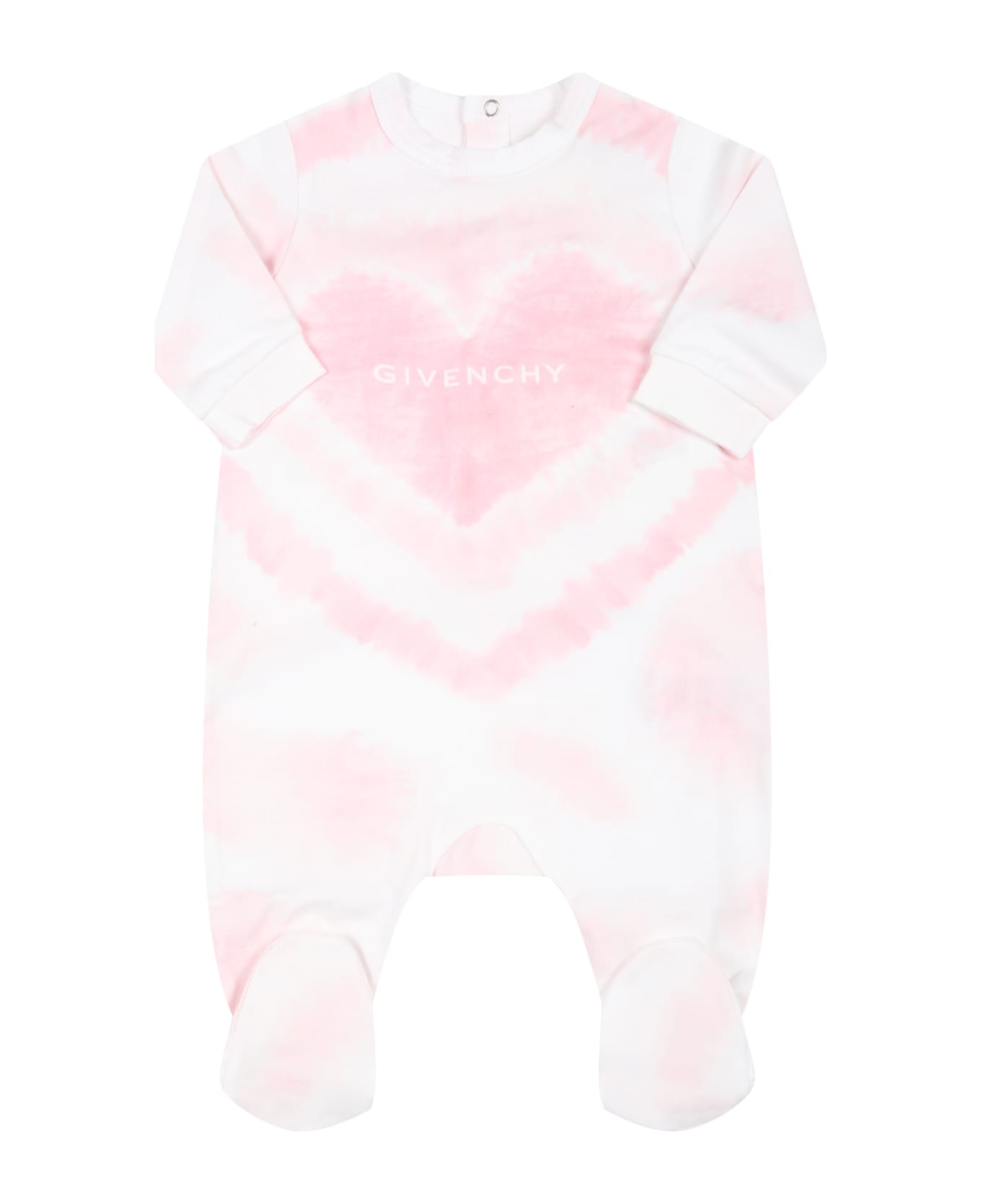 Givenchy Tie-dye Set For Baby Girl With Logo - Pink