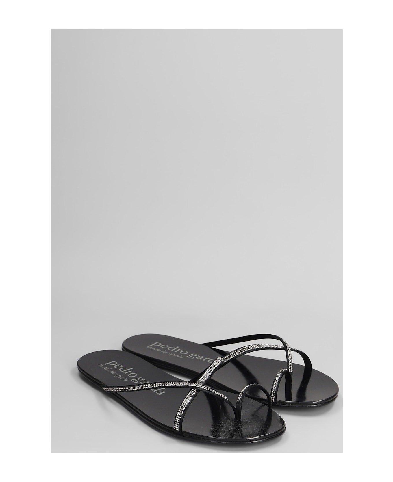 Pedro Garcia Pretty Flats In Black Leather - black