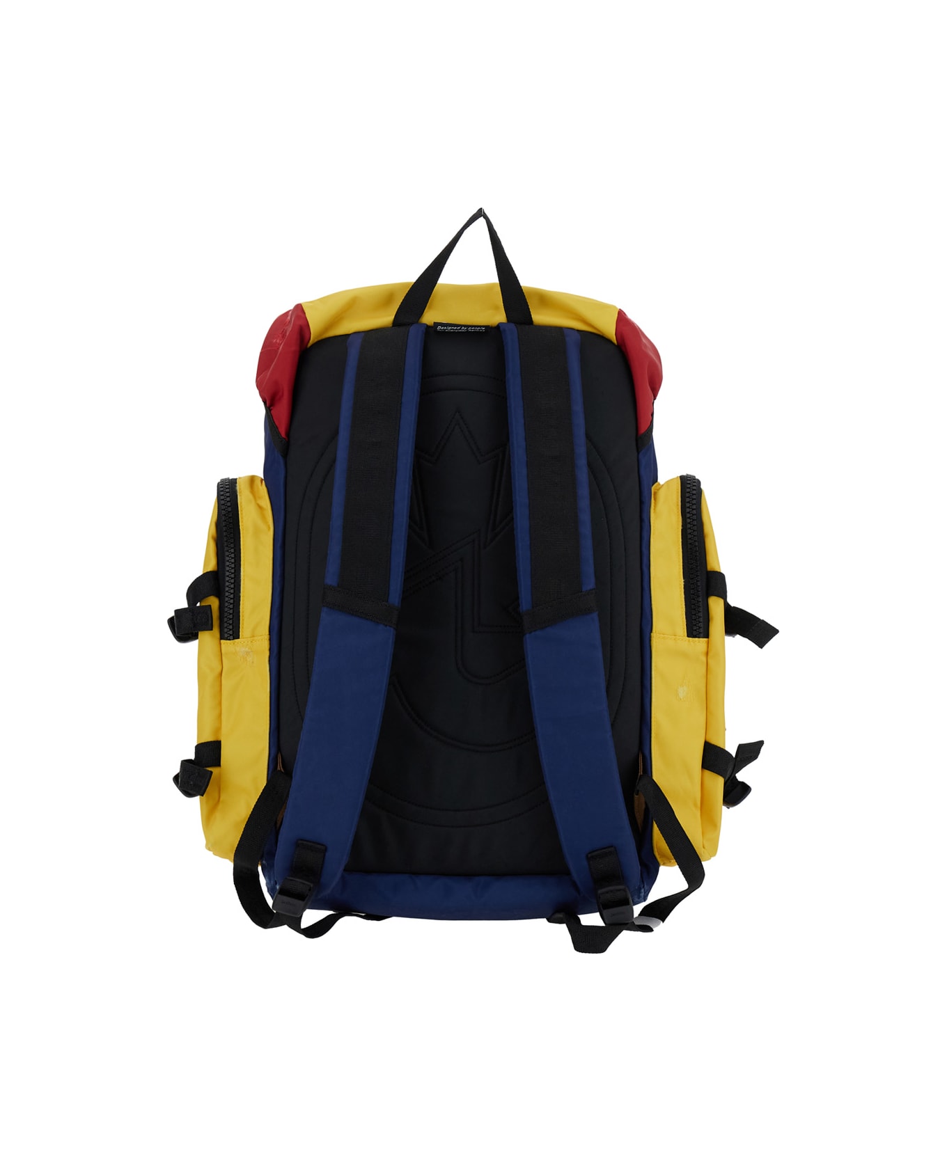 Dsquared2 'monviso Xl' Multicolor Backpack With Logo Patch On The Front And Top Drawstring Closure In Tech Fabric Man - Multicolor