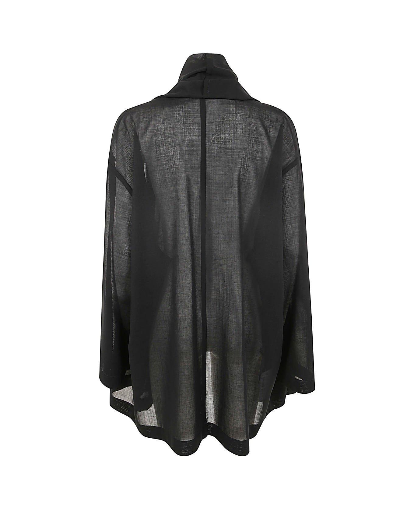 Philosophy di Lorenzo Serafini Open-front Semi-sheer Coat - Black