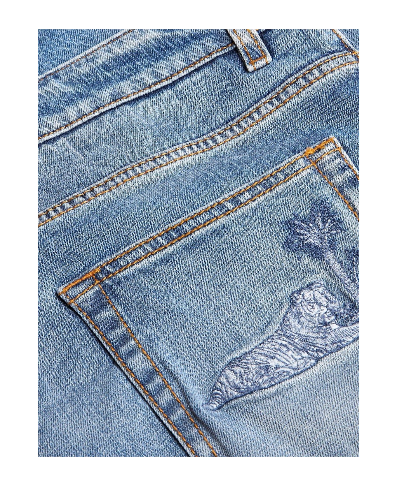 Etro Embroidered Straight Leg Jeans - Denim