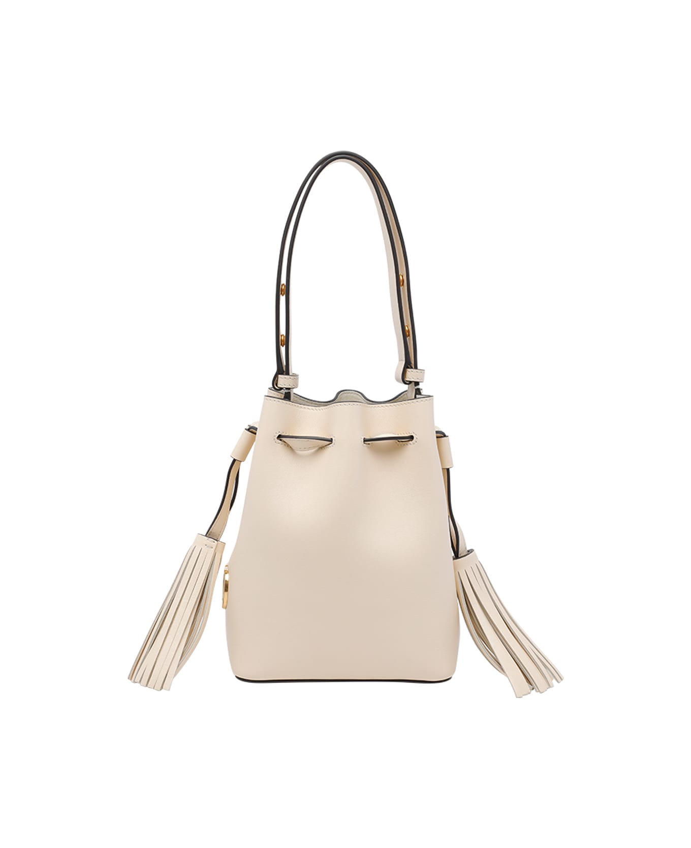 Valentino Garavani Small Drawstring Bucket Bag - White