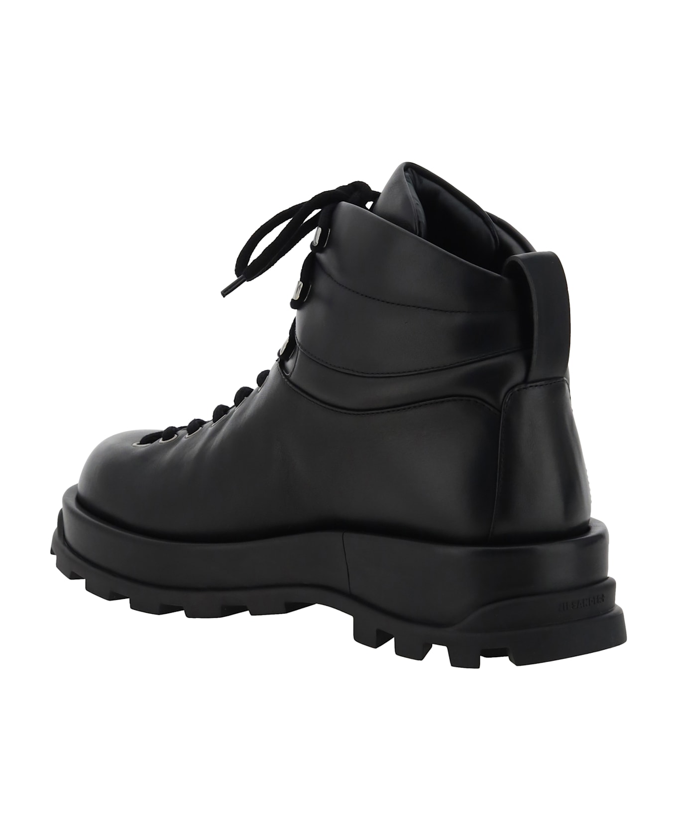 Jil Sander Leather Ankle Boots - Black