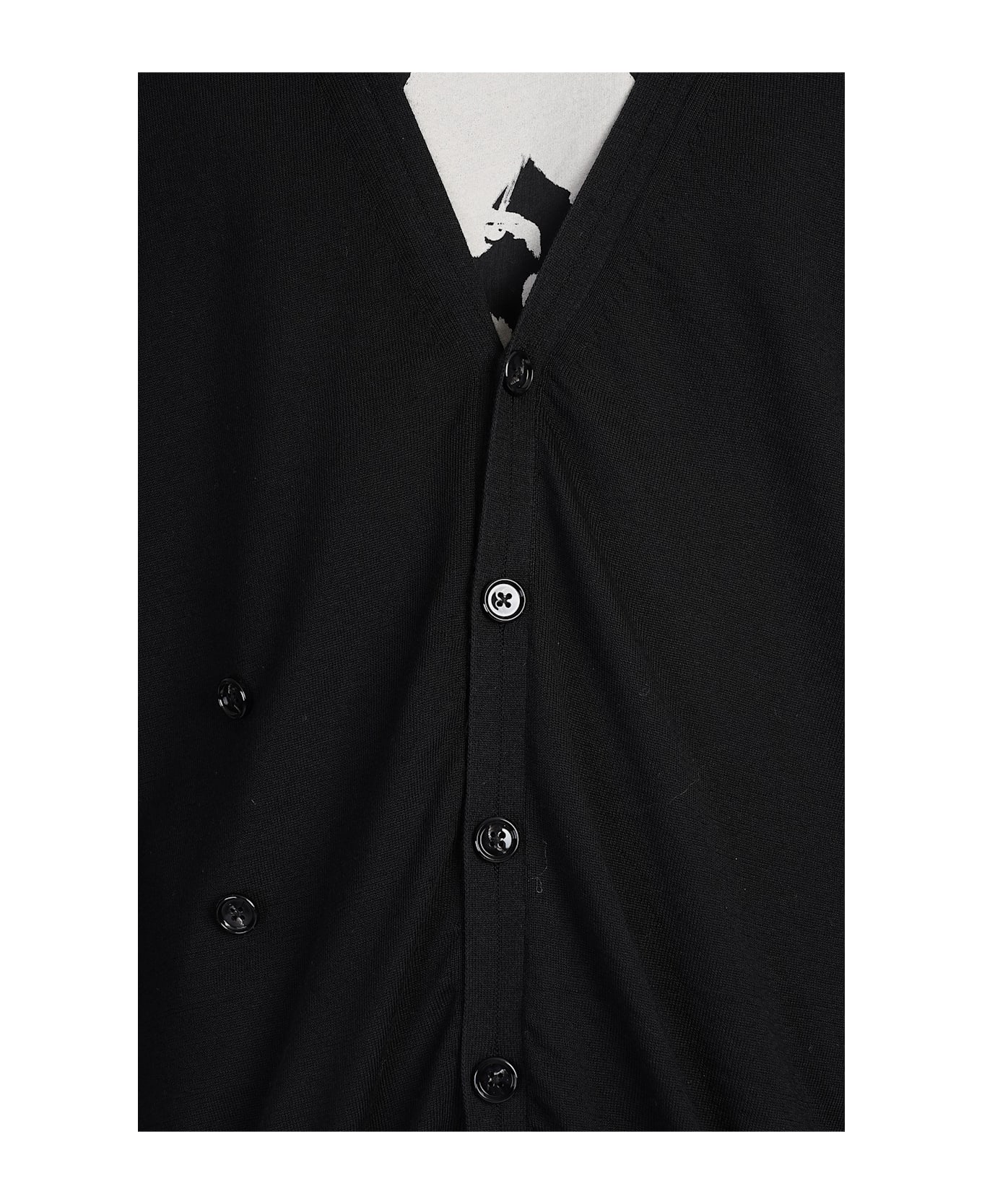 Ann Demeulemeester Kador Cardigan In Black Wool - black