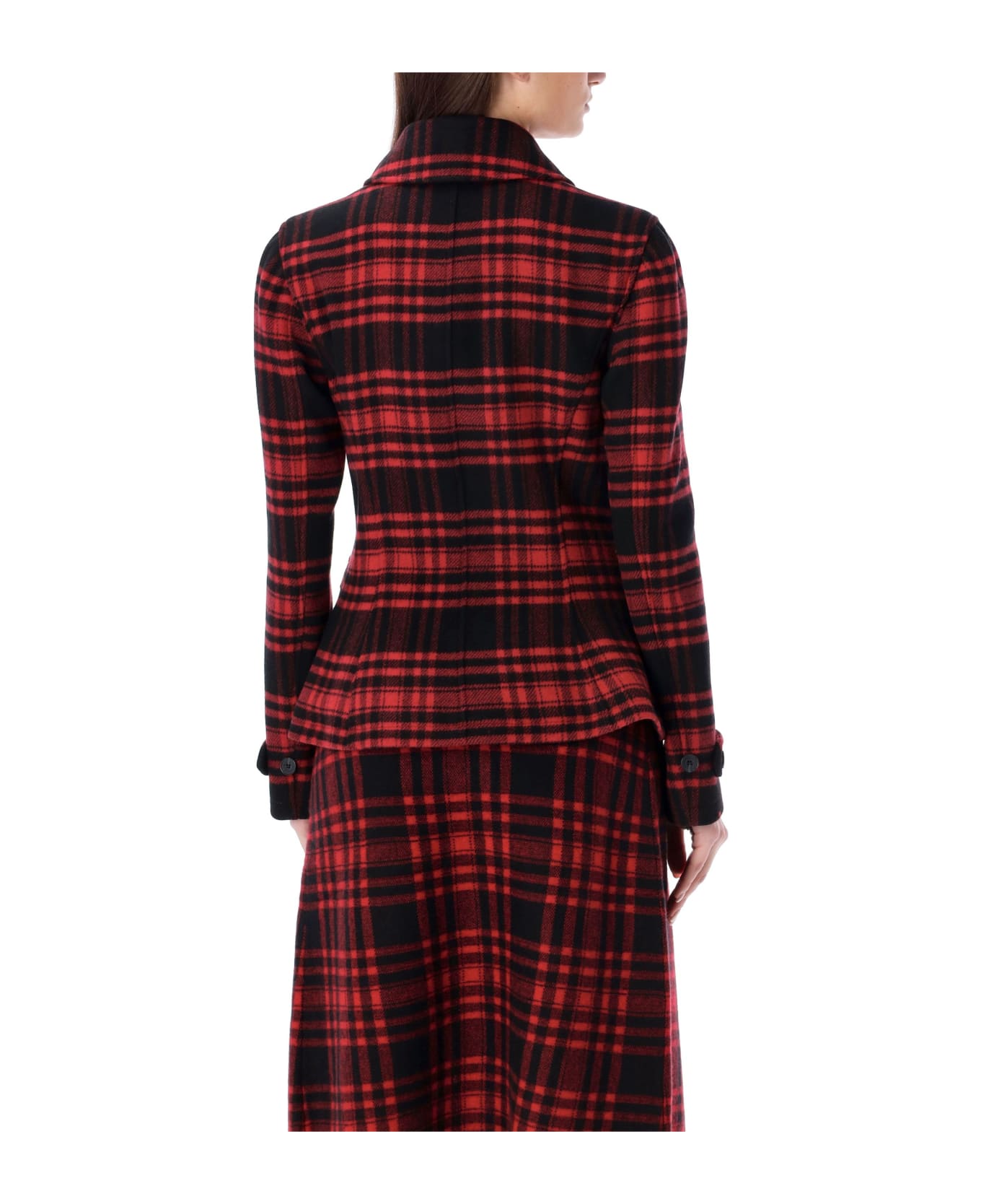 Polo Ralph Lauren Plaid Wool Twill Utility Jacket - RED BLACK PLAID ブレザー