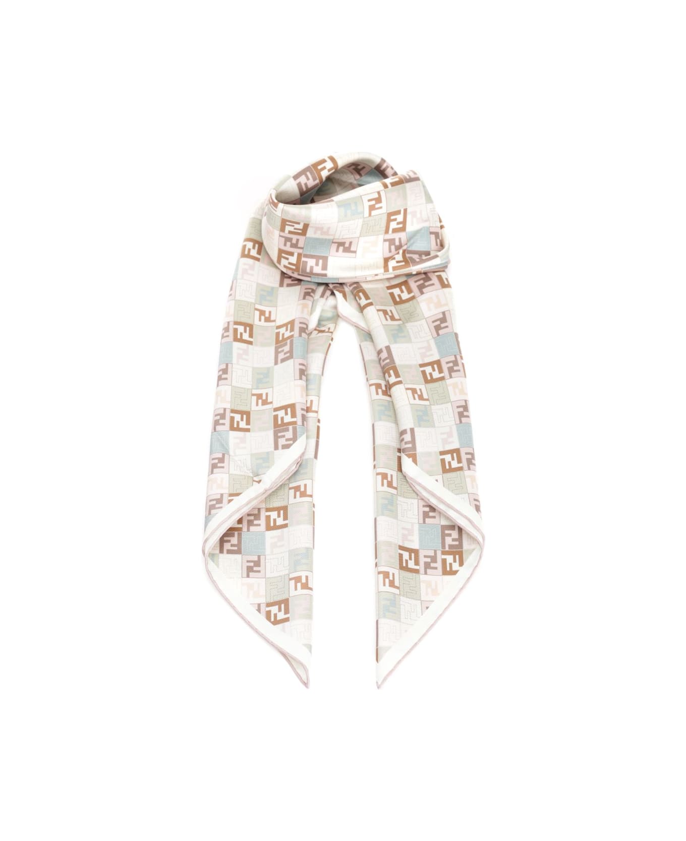 Fendi Twill Silk Foulard - Beige