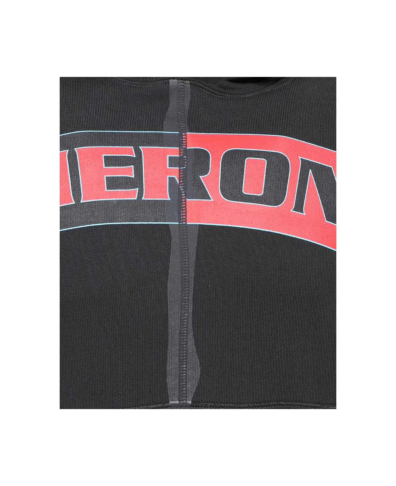 HERON PRESTON 
hp Flaming Split
cotton Sweatshirt - BLACK