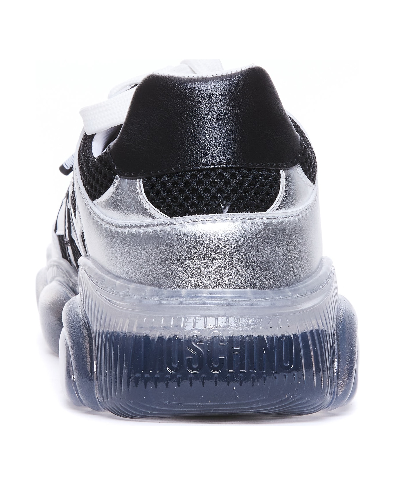 Moschino Teddy Shoes With Transparent Sole - Black