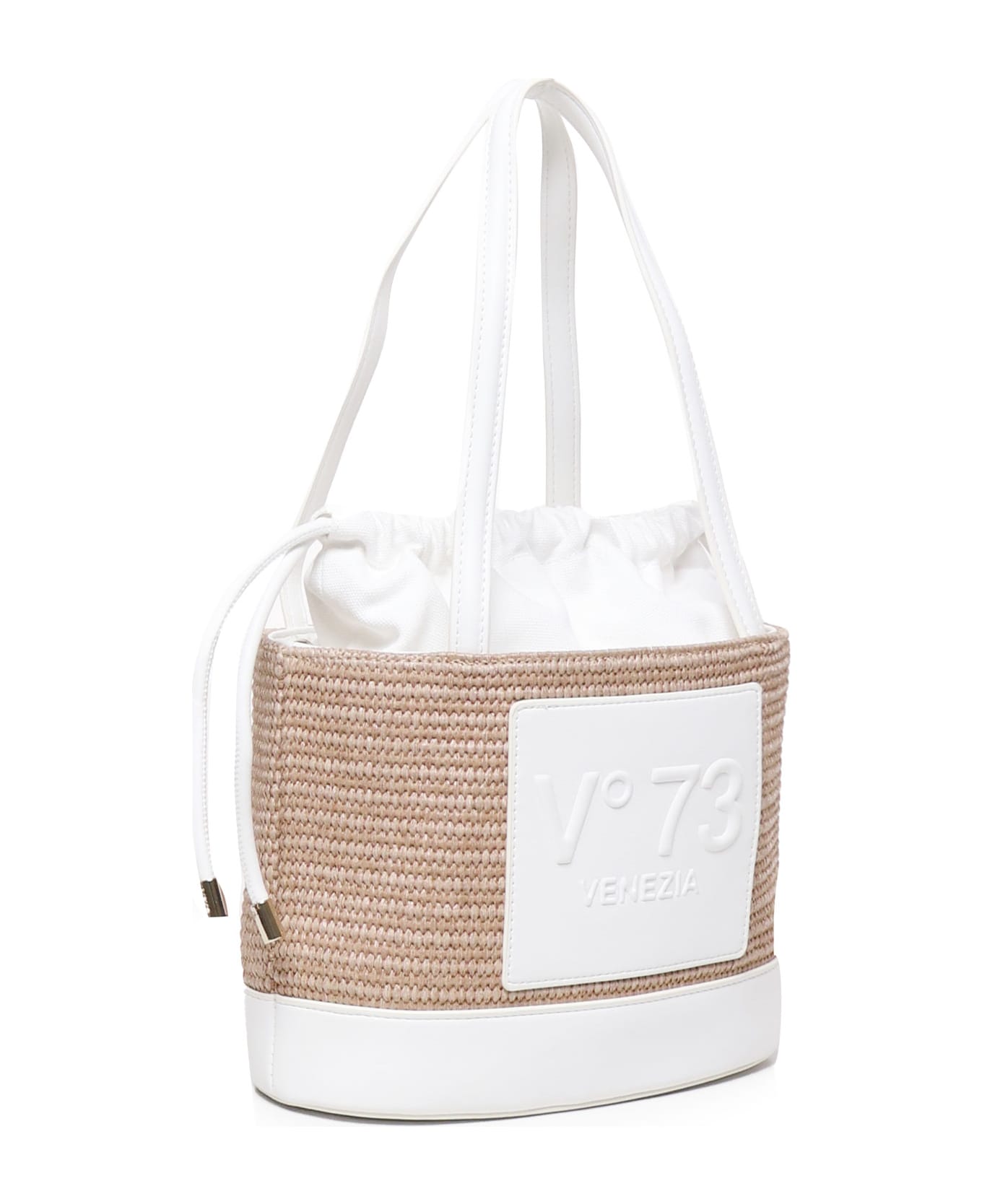 V73 Cat Shopping Bag - White