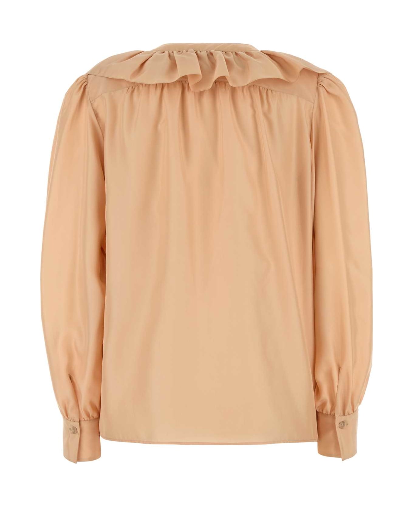 Peach Satin Shirt