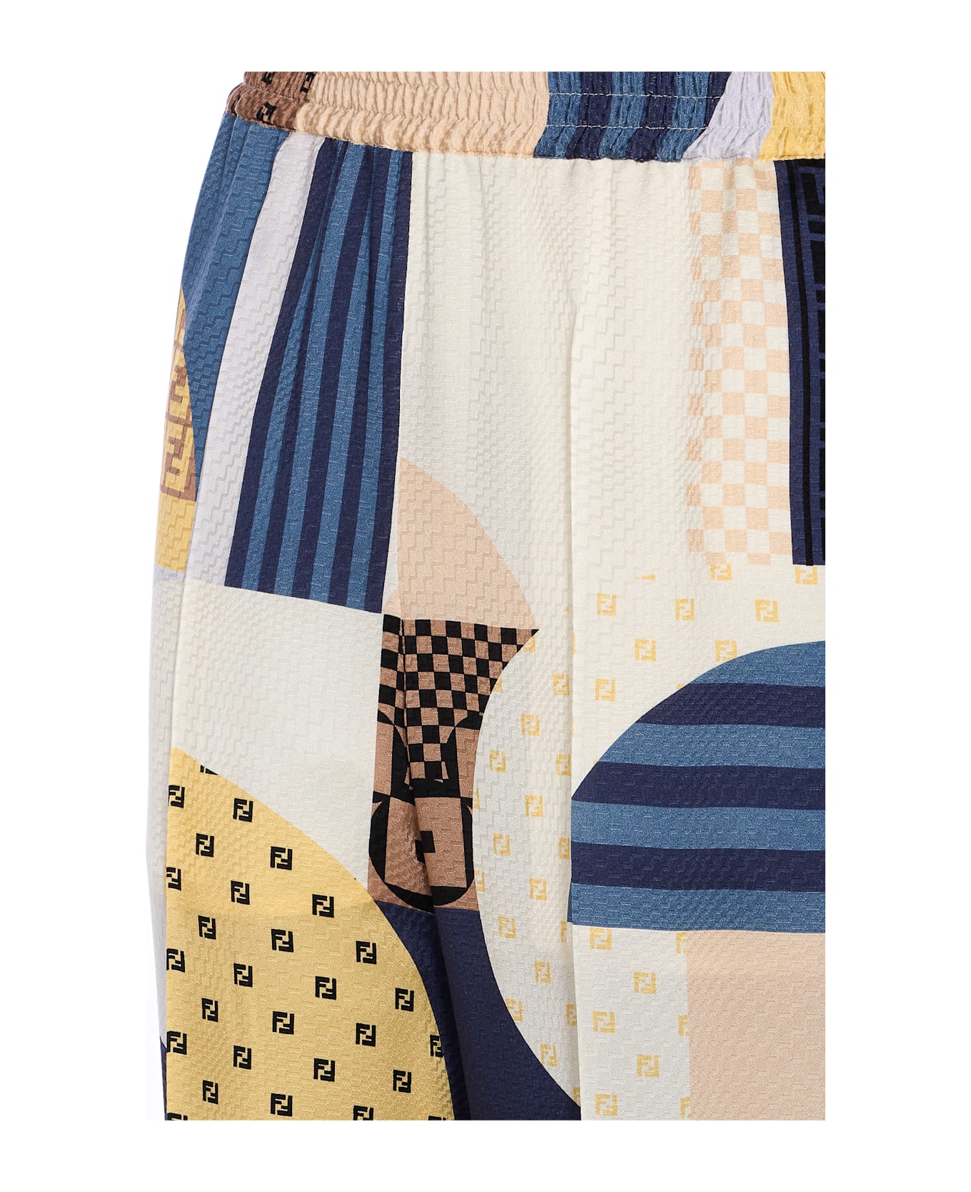 Fendi Patchwork Pants - BLUE
