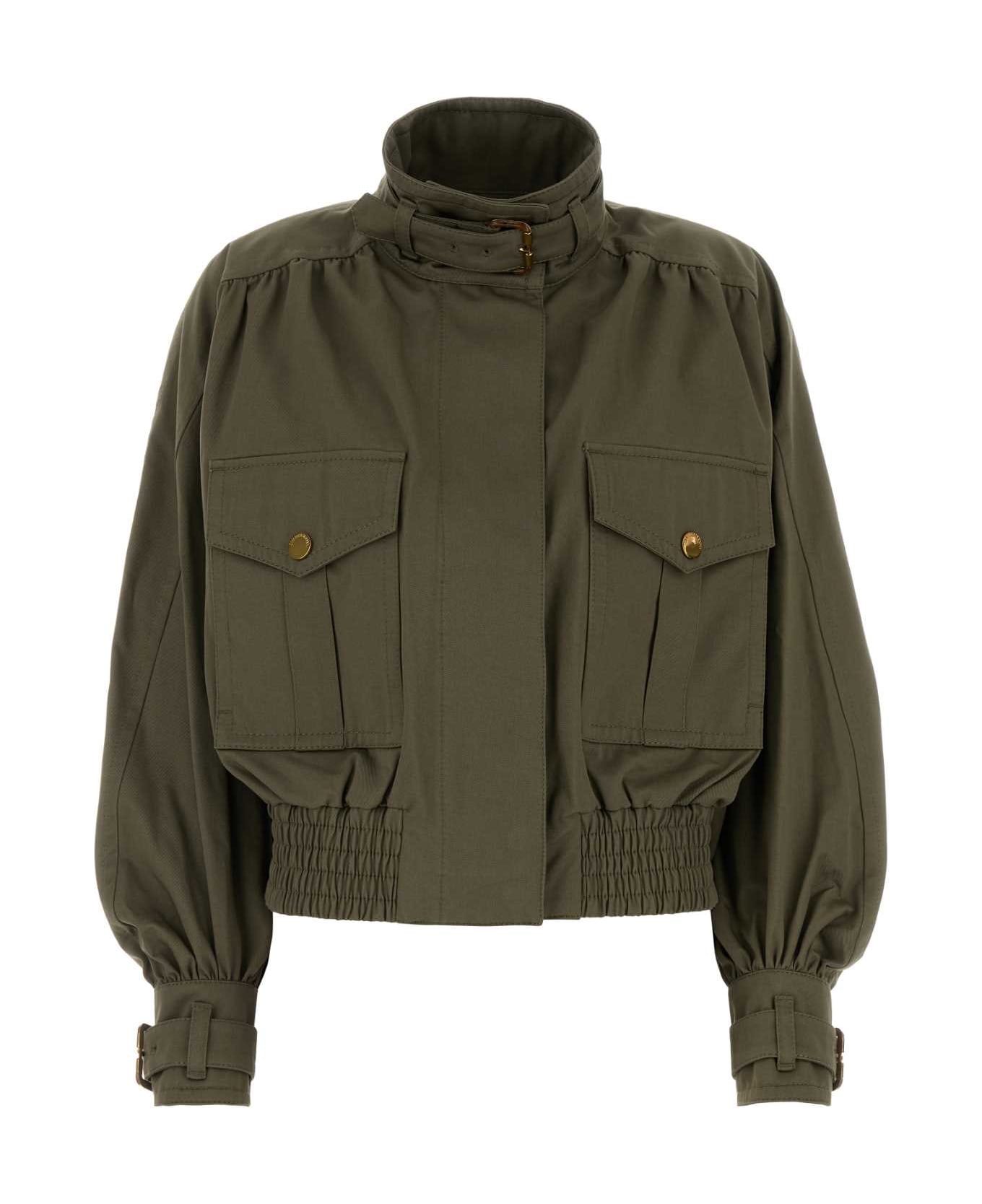 Zimmermann Army Green Cotton Hypnotic Bomber Jacket - KHAKI