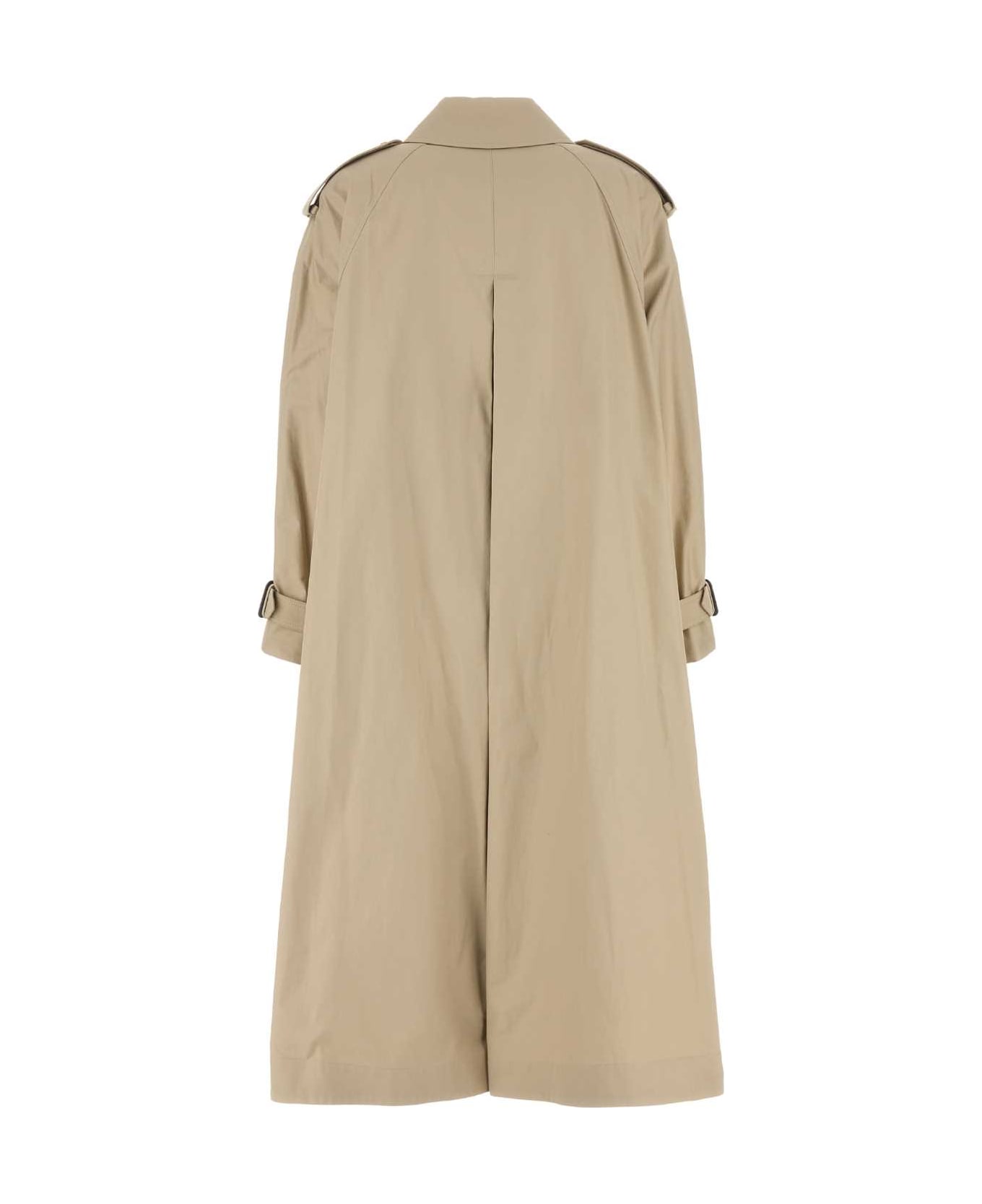 Saint Laurent Beige Cotton Trench Coat - BEIGECLAIR