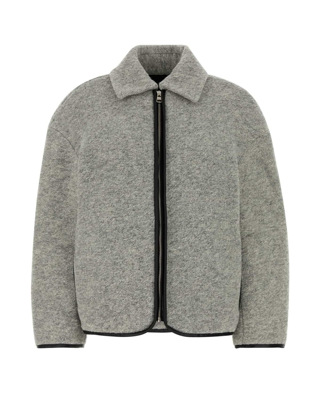 J.W. Anderson Melange Grey Wool Blend Jacket - LIGHTGREYMELANGE