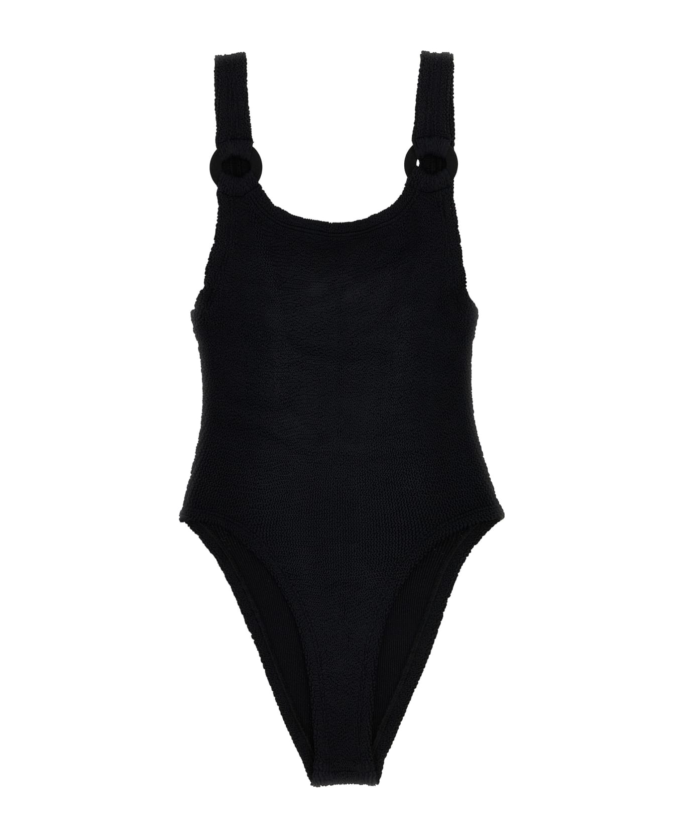Hunza G 'domino Swim' One-piece Swimsuit - Black   水着