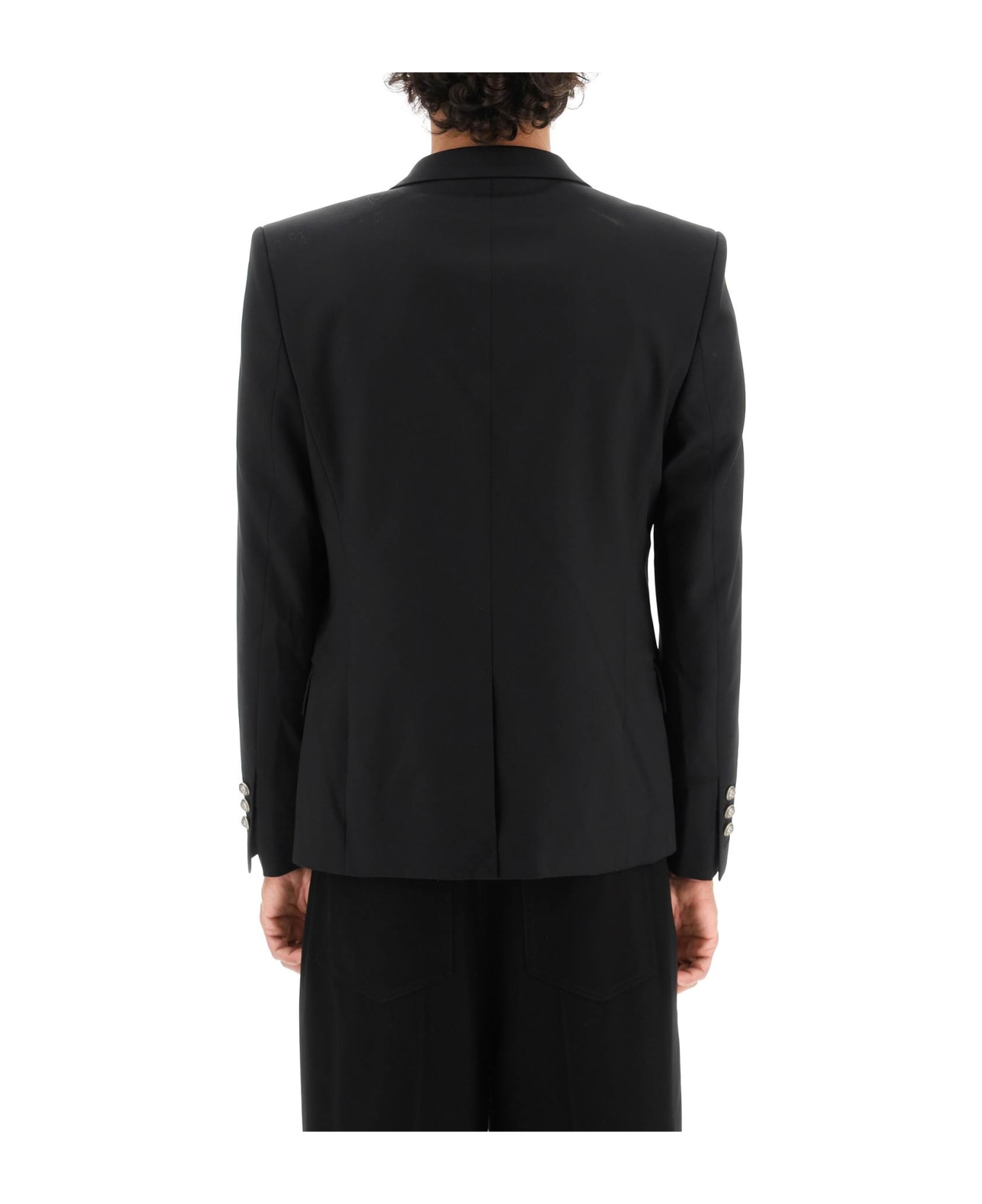 Balmain Wool Blazer With Decorative Buttons - NOIR (Black) スーツ
