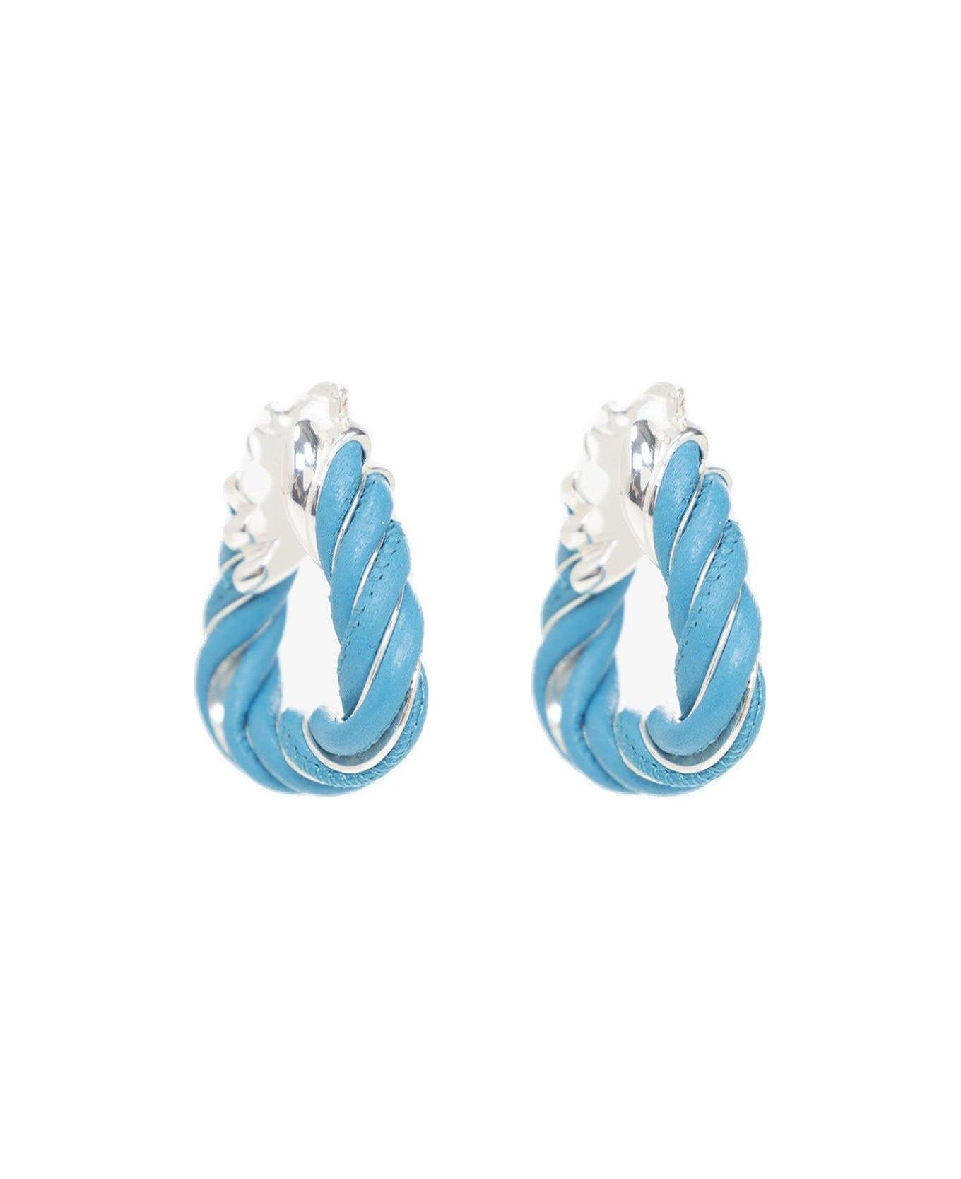 Bottega Veneta Twist Triangle Earrings - BLU