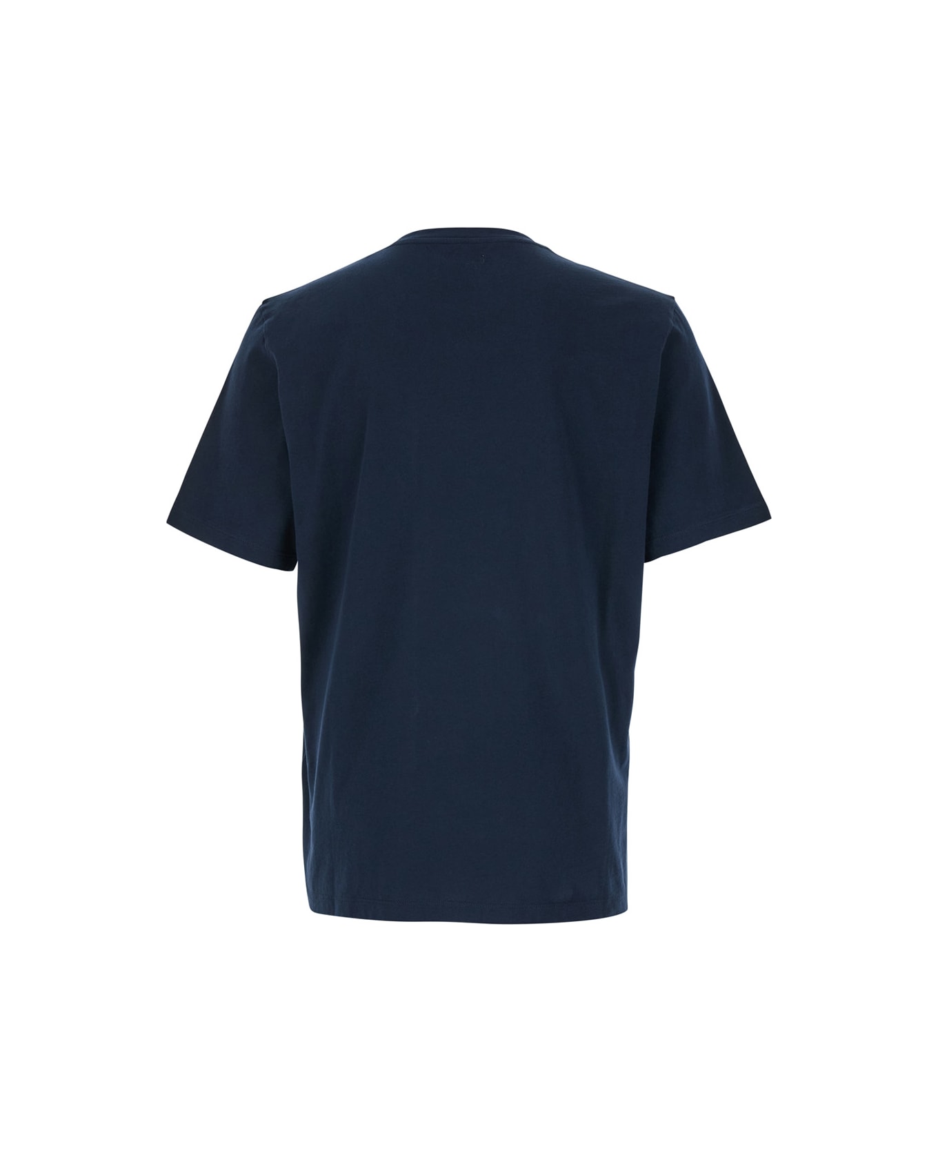 Jacob Cohen Blue T-shirt With Logo Patch In Cotton Man - Blu