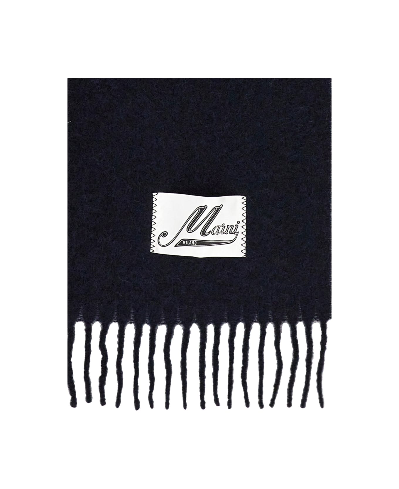 Marni Brushed Alpaca Scarf - BLACK スカーフ