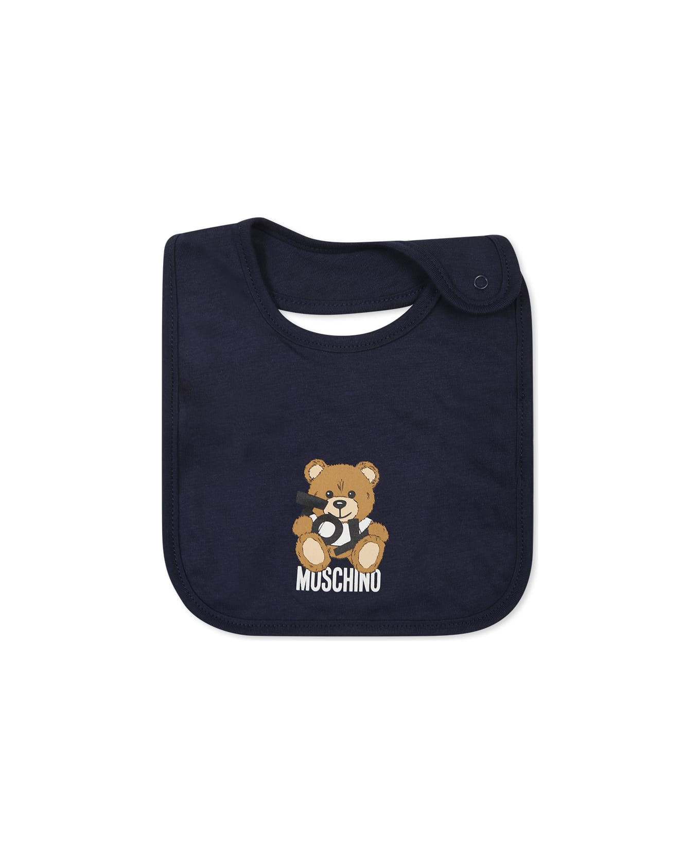 Moschino Blue Accessory Set For Babykids With Teddy Bear - Blue