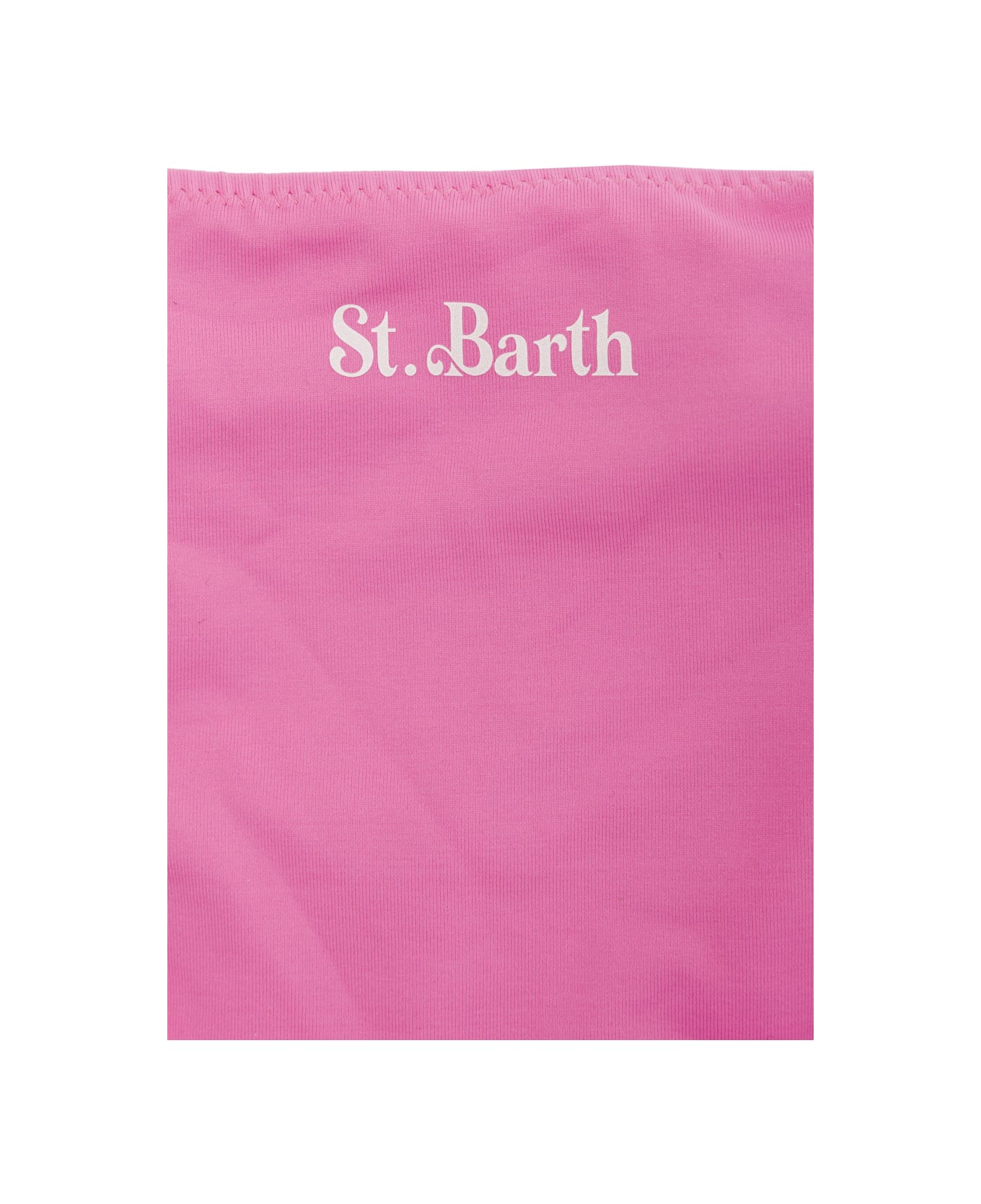 MC2 Saint Barth 'jaiden' Pink And Purple Reversible Bikini With Logo Lettering In Stretch Fabric Baby - Pink 水着