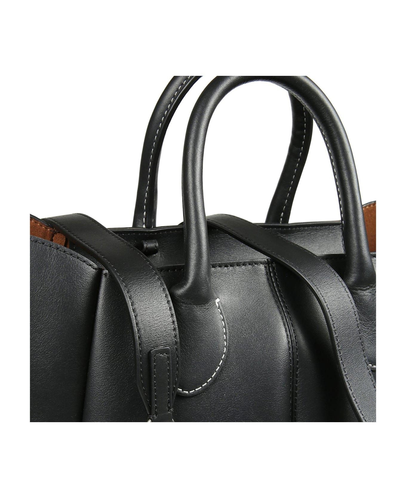 J.W. Anderson Logo Debossed Top Handle Bag - Black