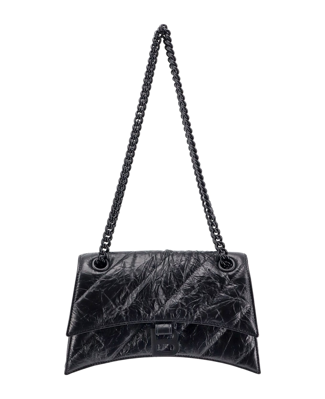 Balenciaga Crush Shoulder Bag - Black