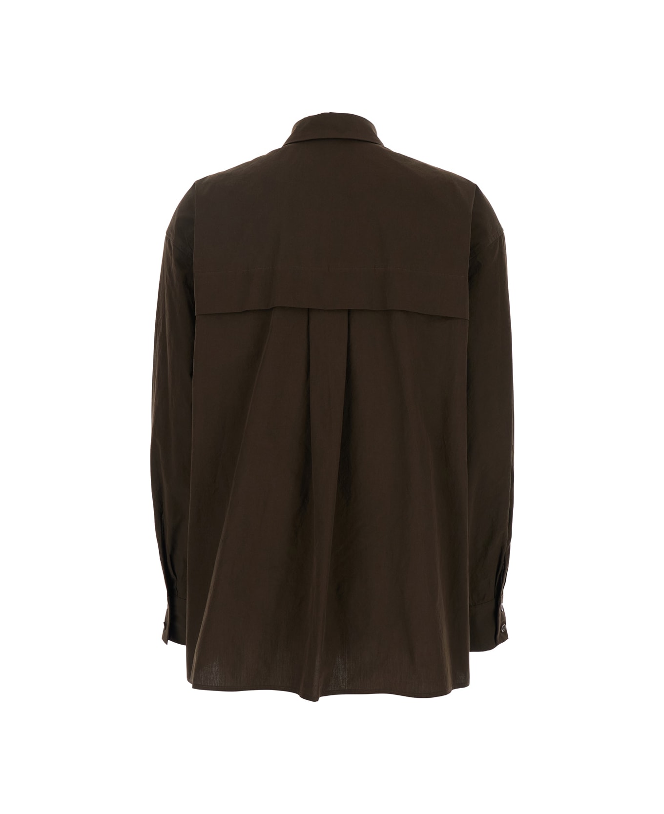 PT Torino Brown Shirt With Classic Collar And Patch Pocket On The Chest In Cotton Woman - Brown