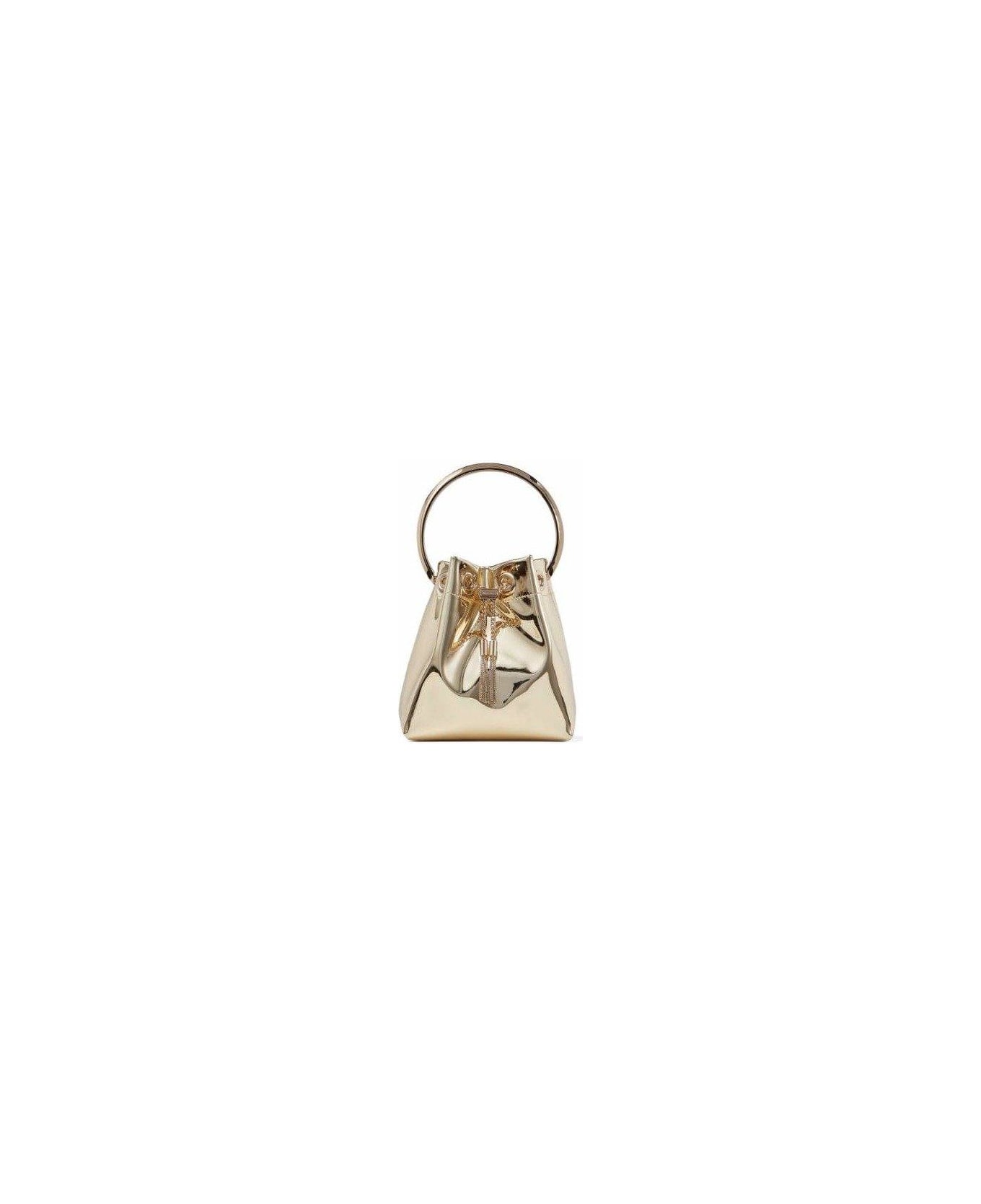 Jimmy Choo Bon Bon Drawstring Top Handle Bag - ORO