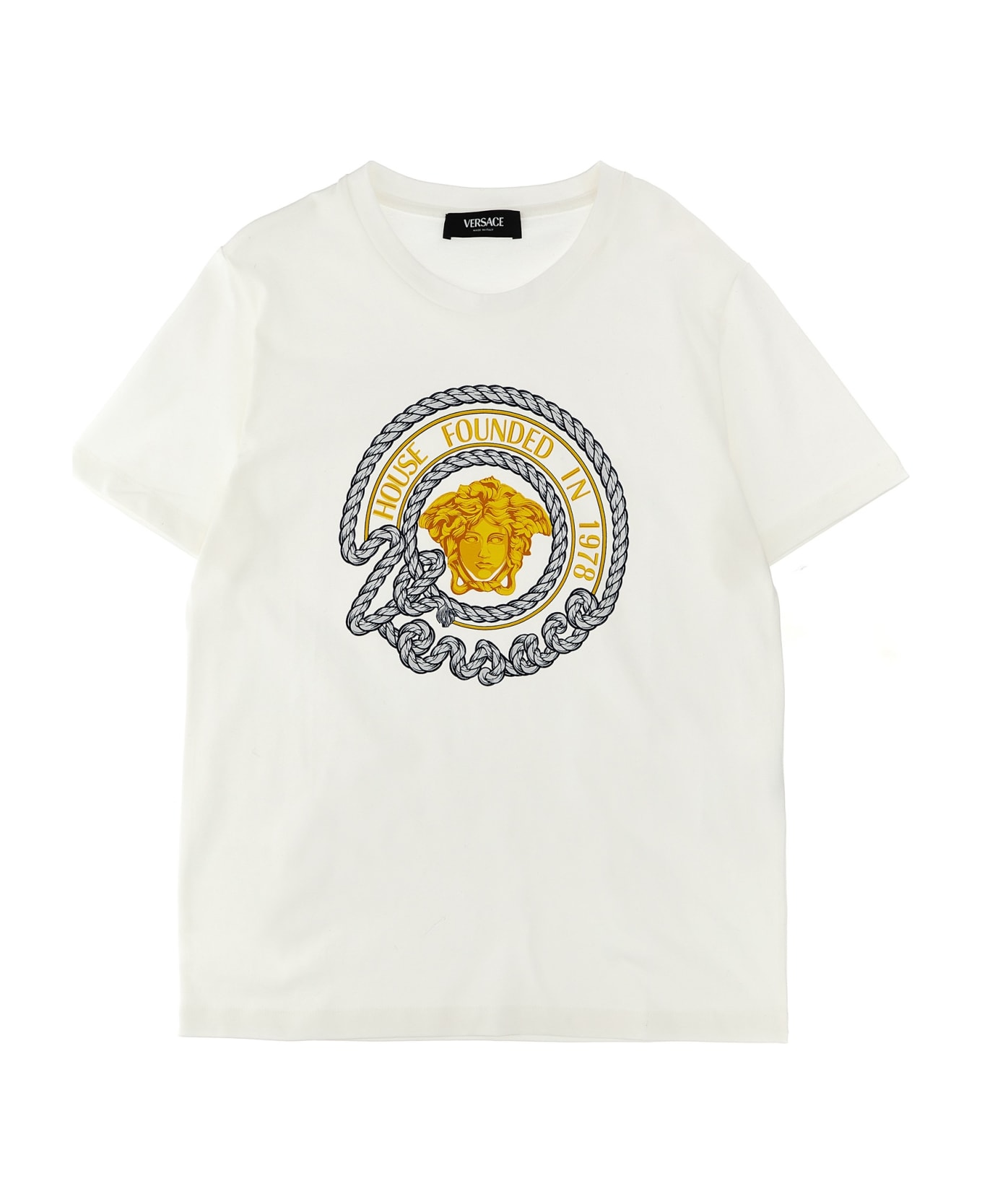 Versace Logo Print T-shirt - Bianco Tシャツ＆ポロシャツ